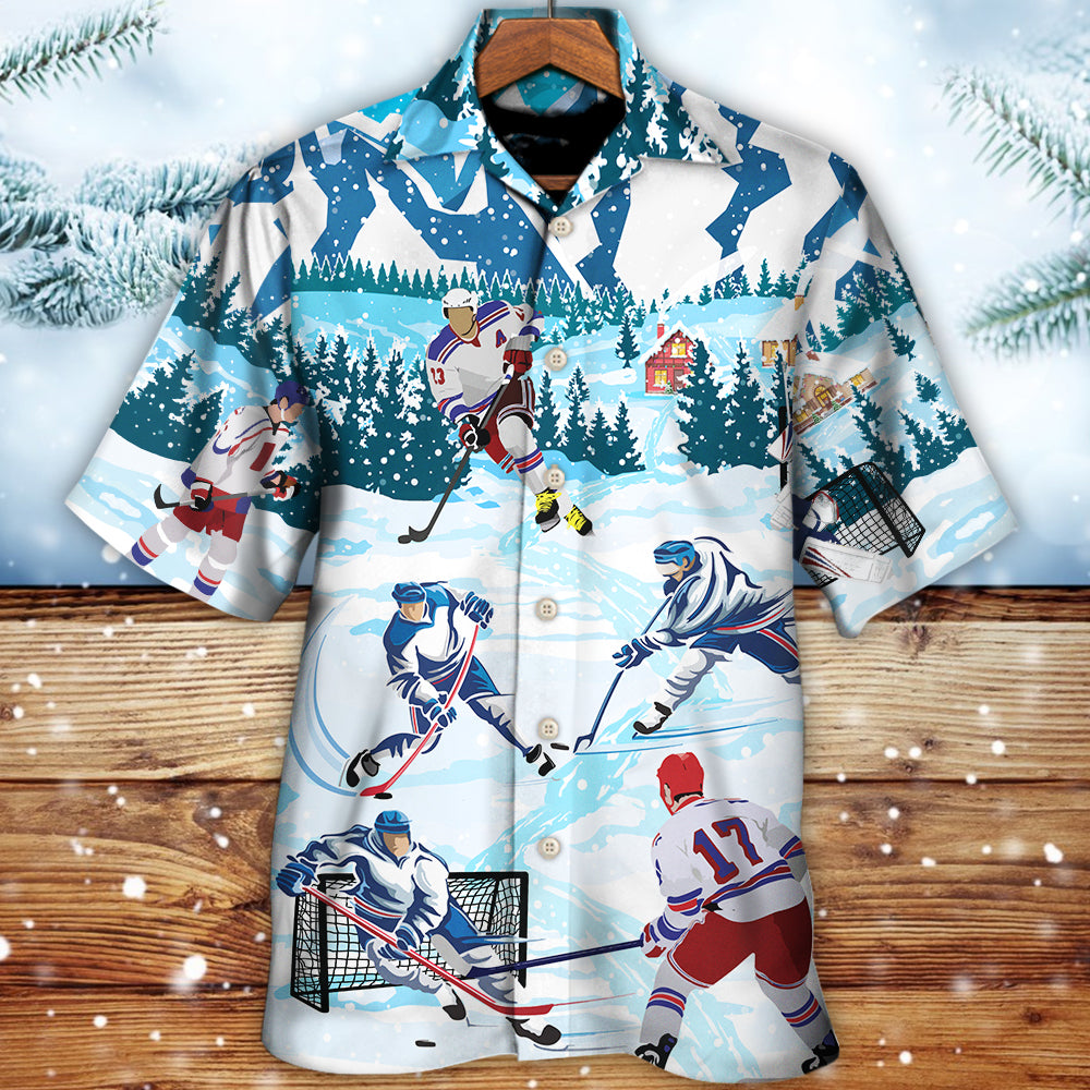 Ice Hockey Lover Cool Sport - Hawaiian Shirt
