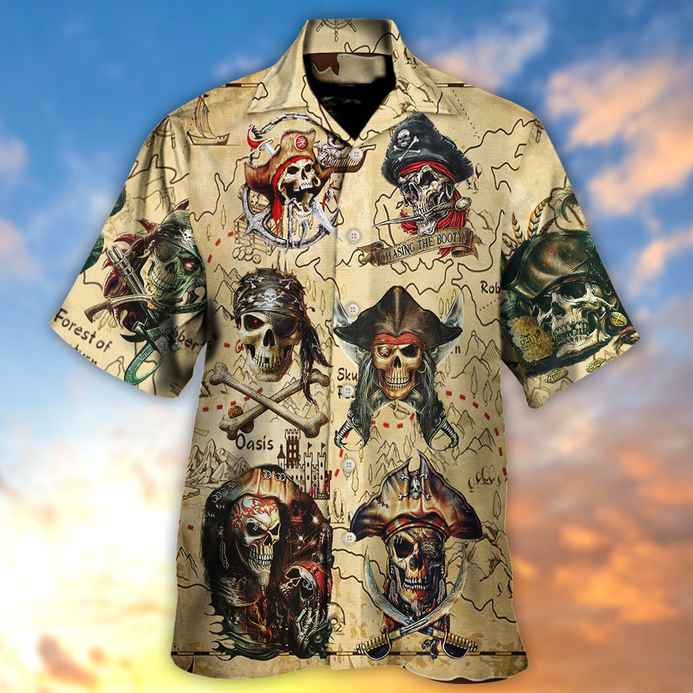Pirate Chasing The Booty - Hawaiian Shirt