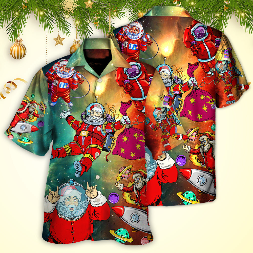 Christmas Santa Claus Astronaut Story In The Galaxy - Hawaiian Shirt