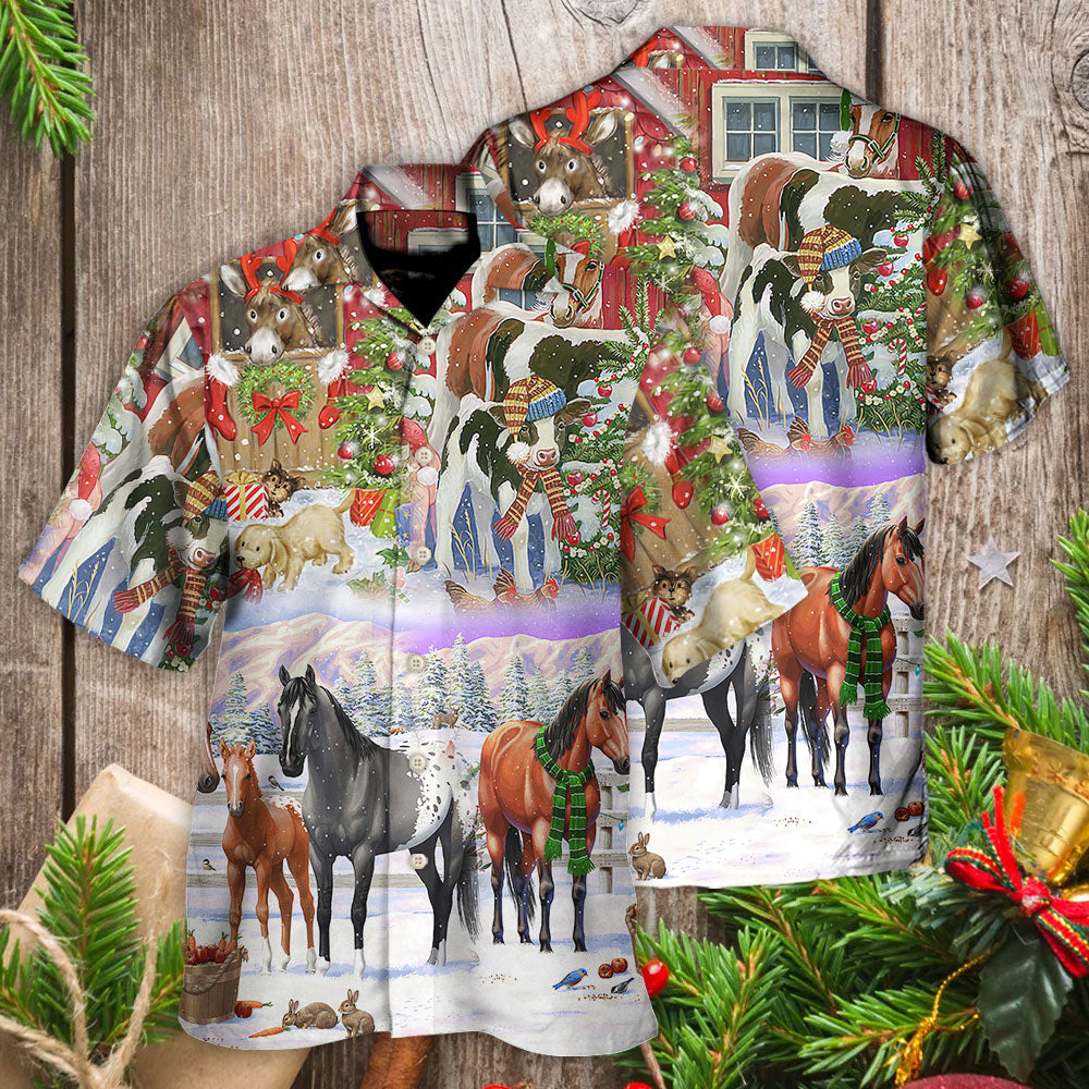 Christmas Farm Merry Xmas To Everyone - Hawaiian Shirt