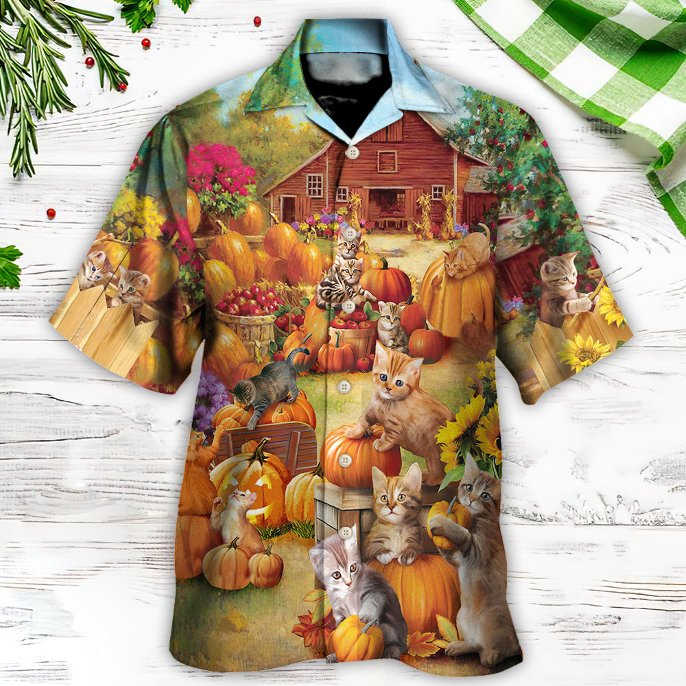 Thanksgiving Cat Wish You Happy Thanksgiving - Hawaiian Shirt