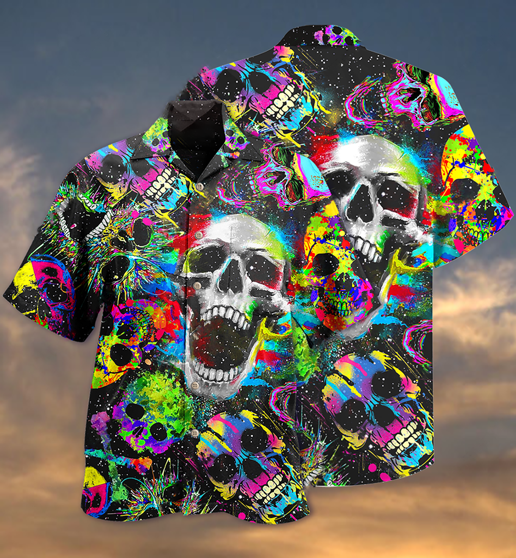 Skull Scare Cool Style - Hawaiian Shirt
