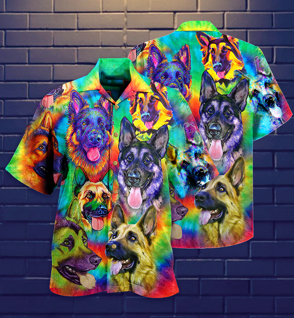 German Shepherd Dogs Love Summer Colorful - Hawaiian Shirt