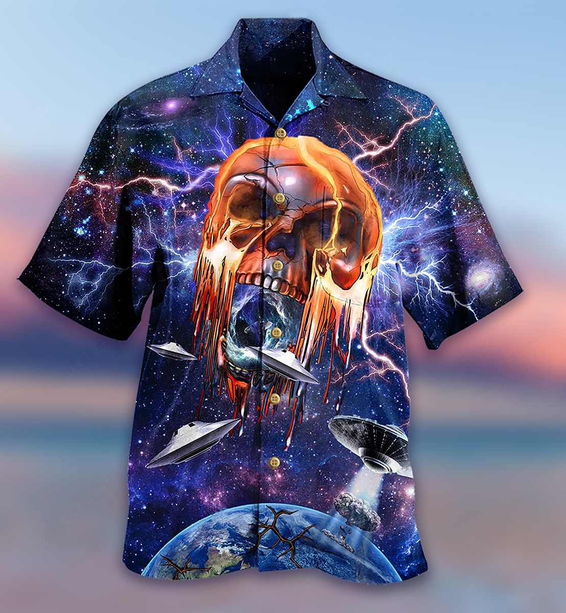Skull Love Galaxy - Hawaiian Shirt