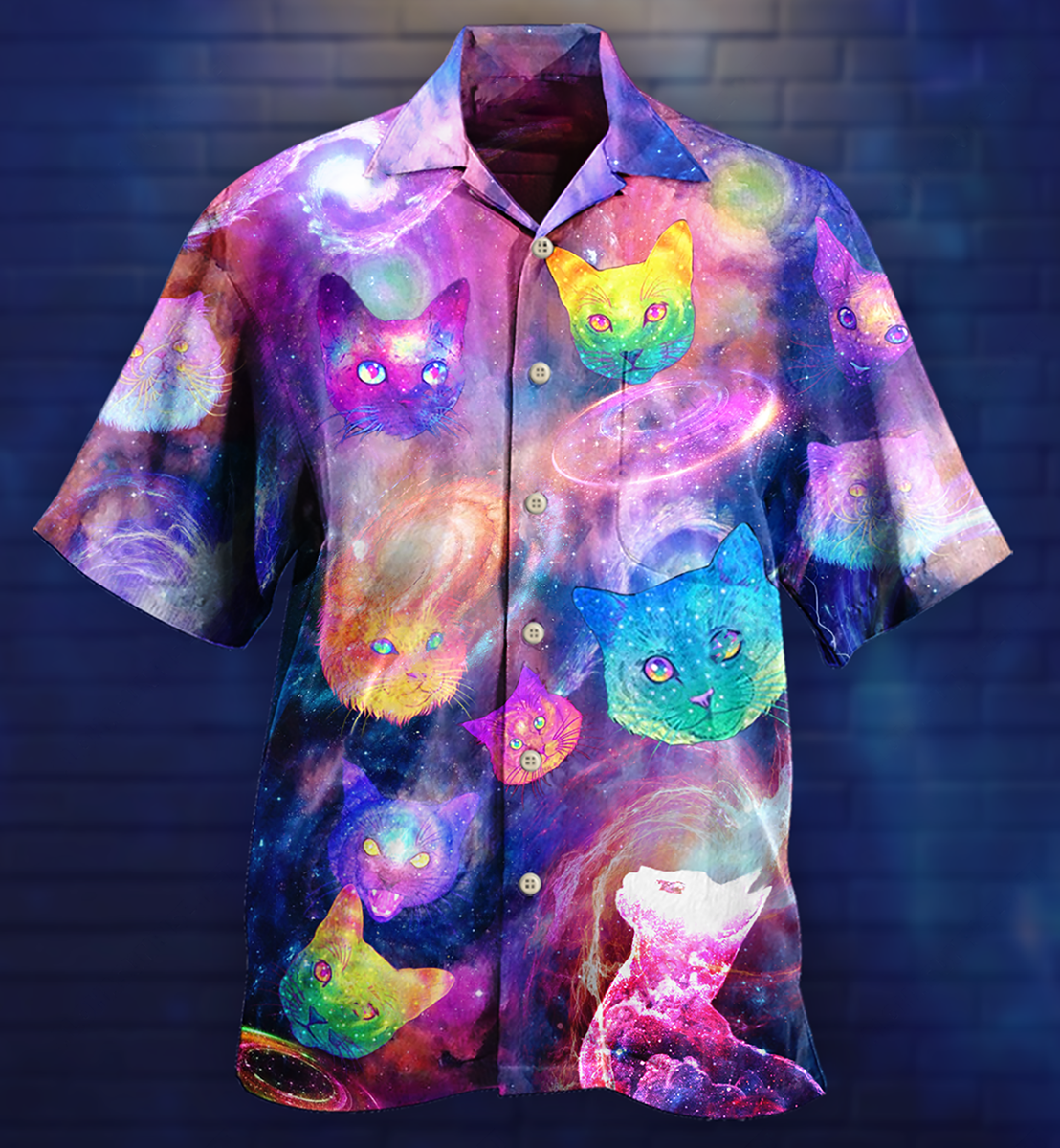 Cat Galaxy Colorfull Style - Hawaiian Shirt