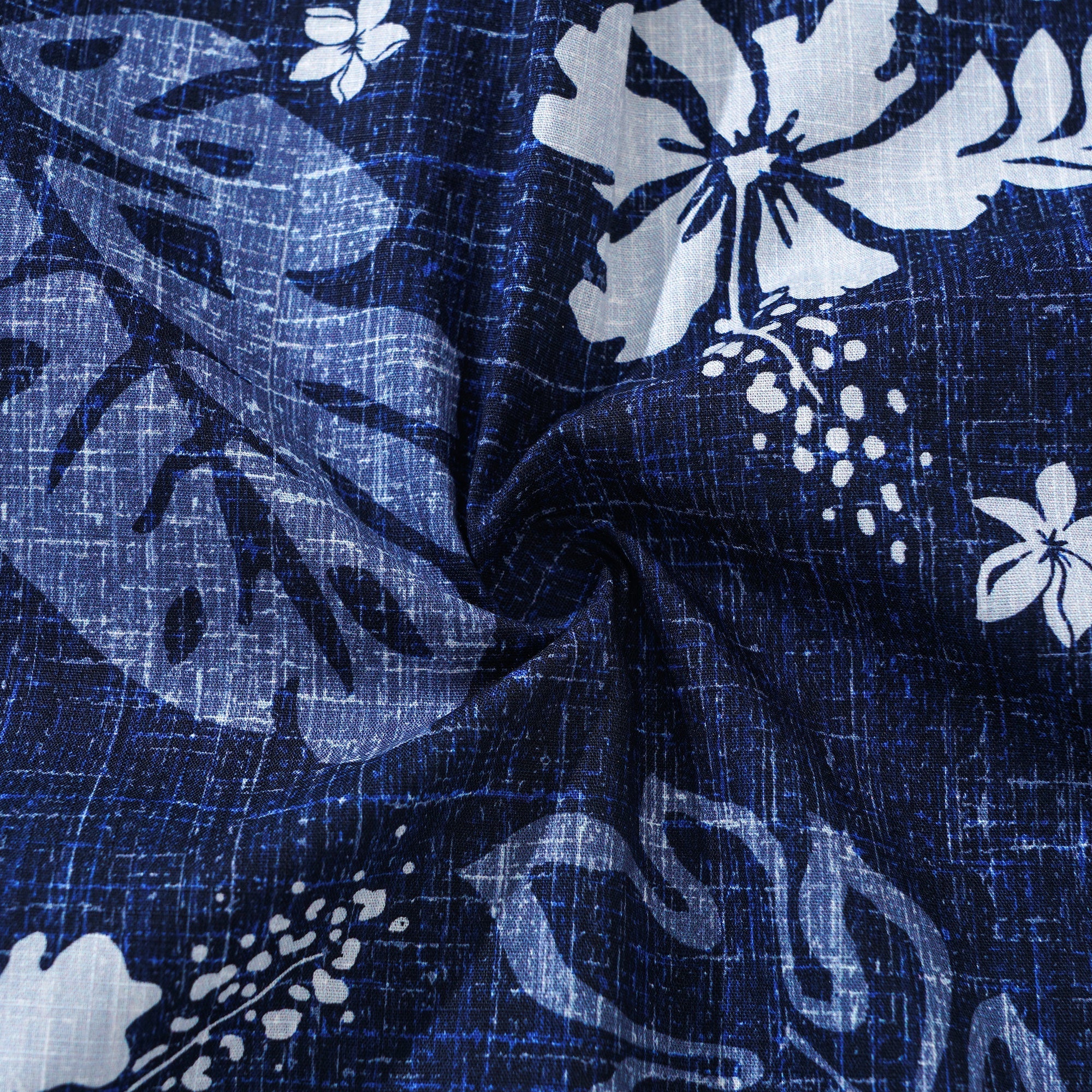 Yiume Tropical Hawaiian Shirt For Men Breathable Shirt Blue Short Sleeve Button-down Shirt By Huan huan