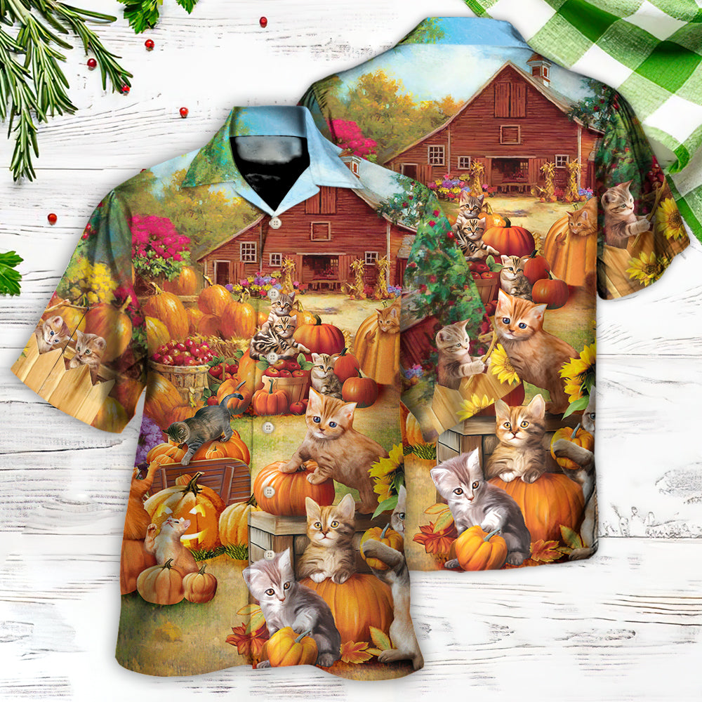 Thanksgiving Cat Wish You Happy Thanksgiving - Hawaiian Shirt