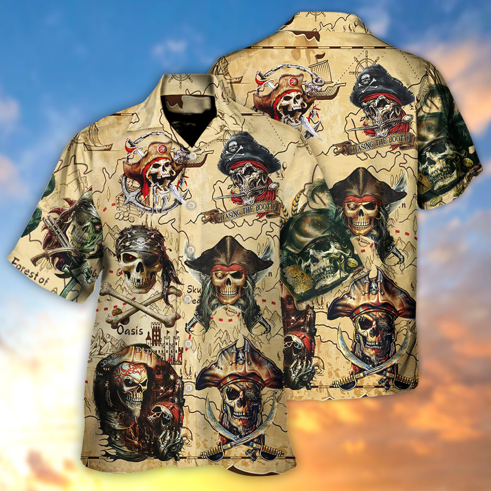 Pirate Chasing The Booty - Hawaiian Shirt