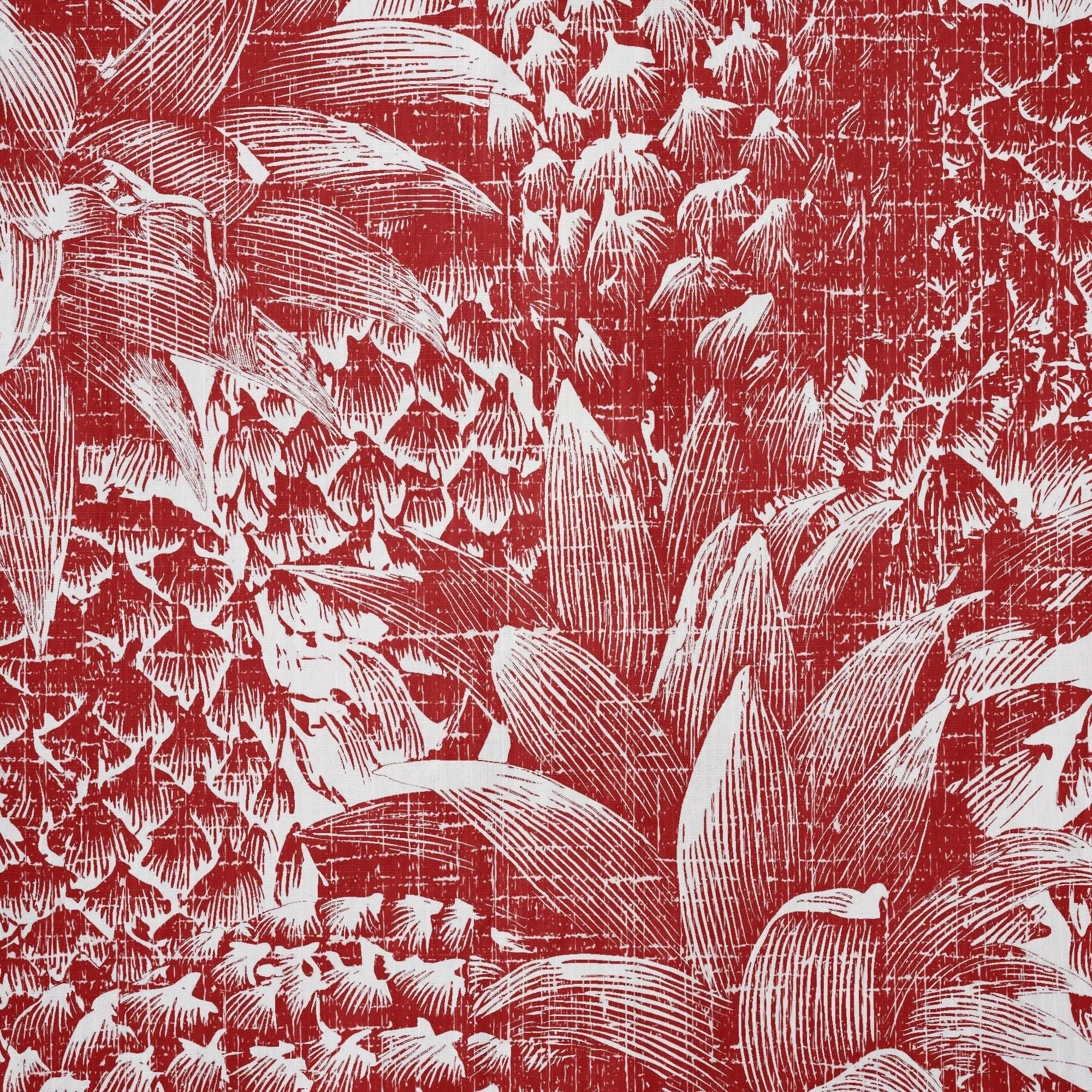 Chemise Hawaïenne à Manches Courtes LeosWare® pour Homme 100% Coton Rouge Aloha Ananas Rouge Linogravure Par Ann