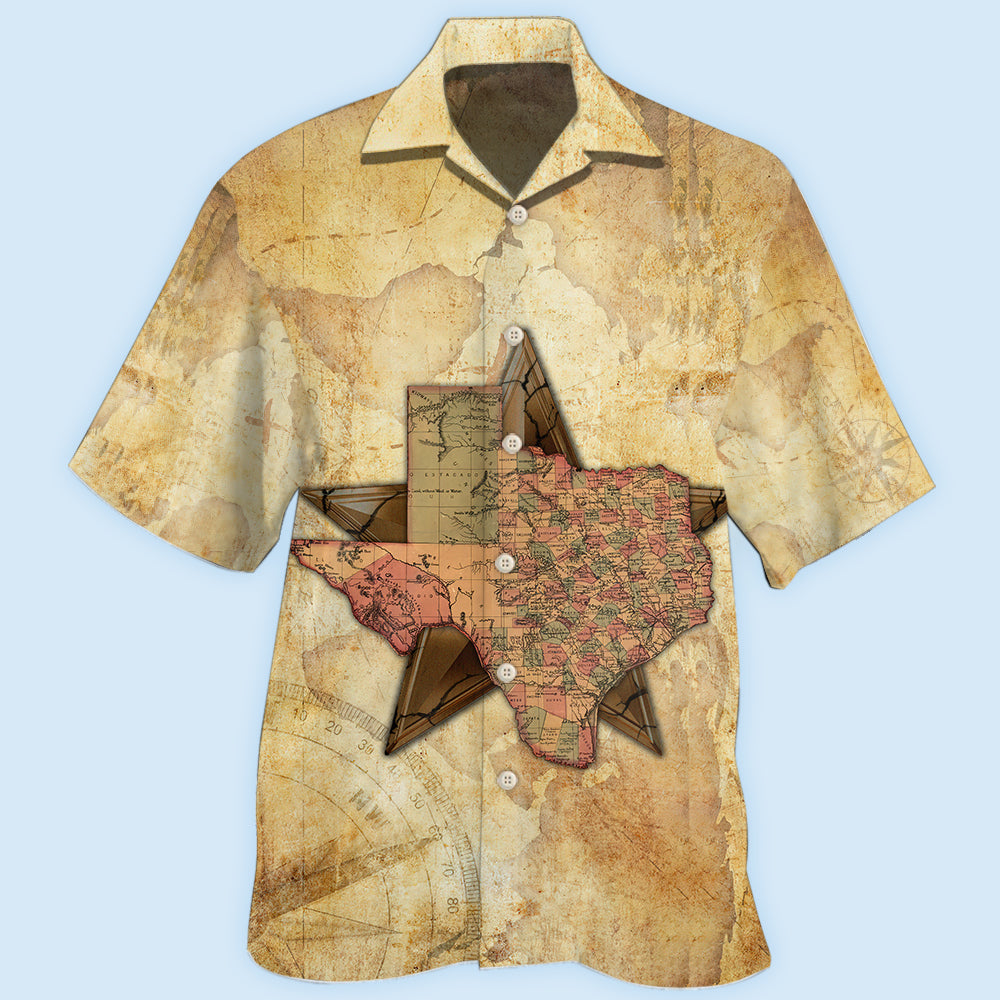 Texas Peace Life Style In Map - Hawaiian Shirt