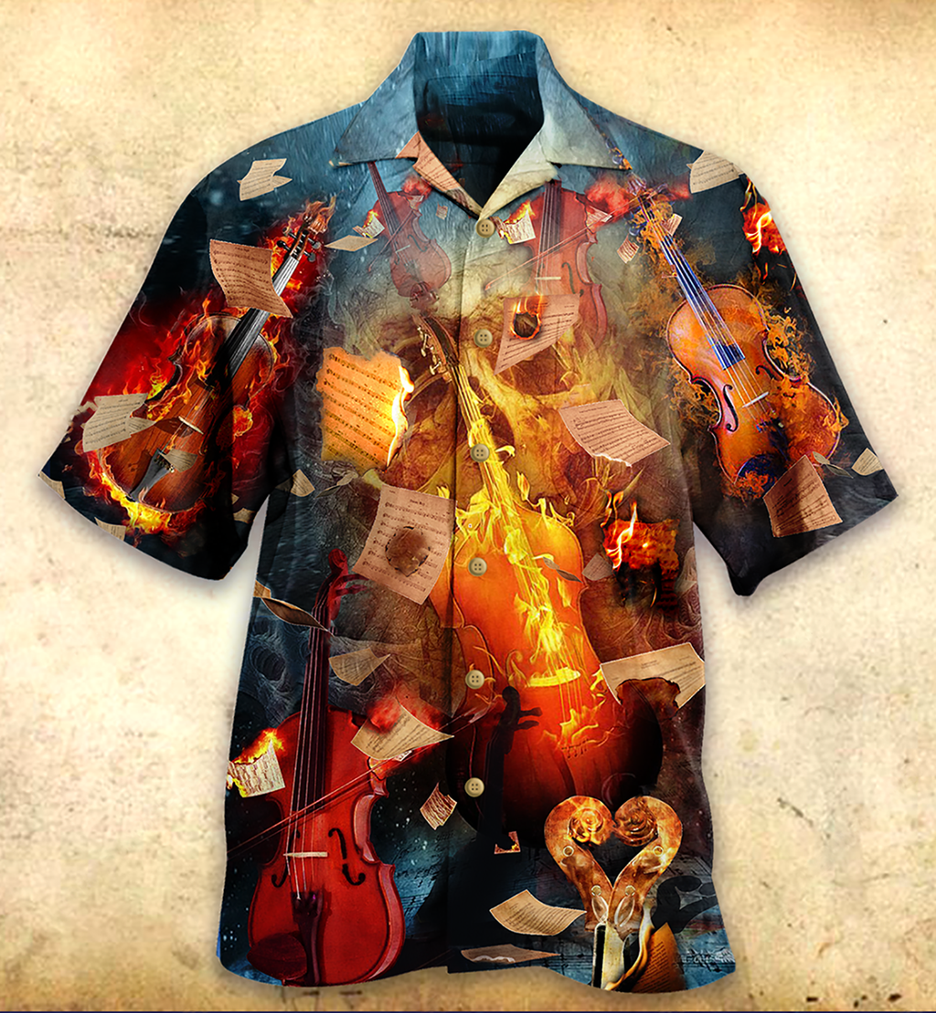 Violin Music Fire Burn Fire - Hawaiian Shirt
