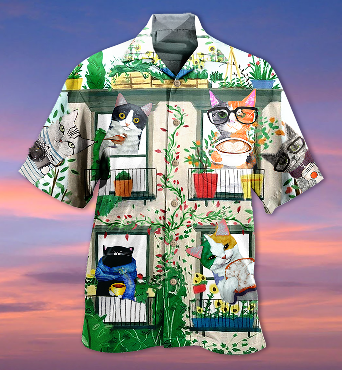 Cat Good Morning Fresh - Hawaiian Shirt