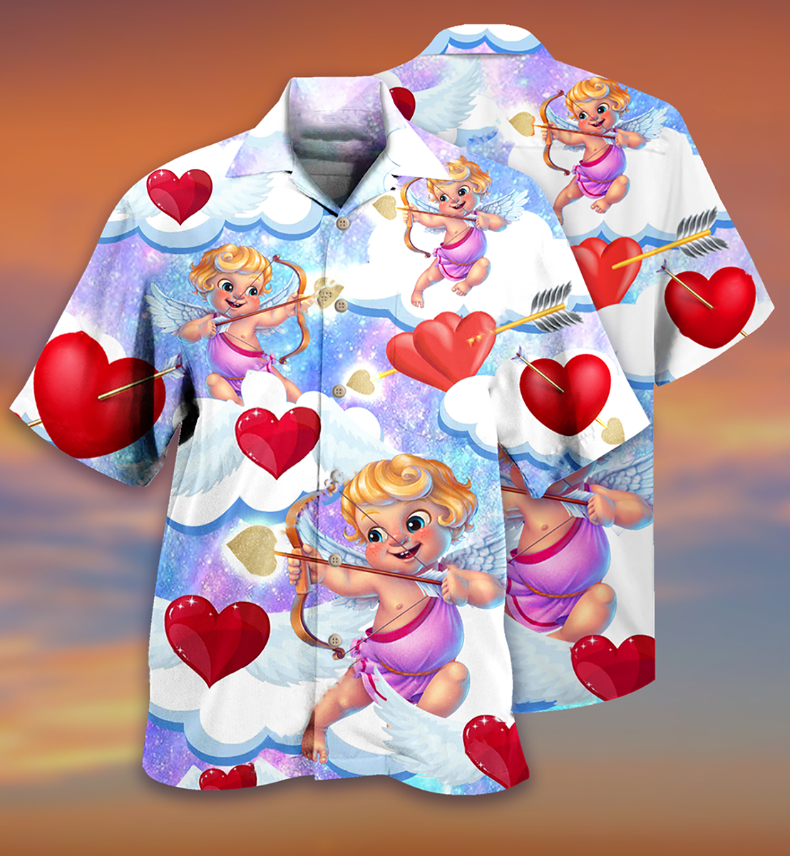 Valentine Love Cupid - Hawaiian Shirt