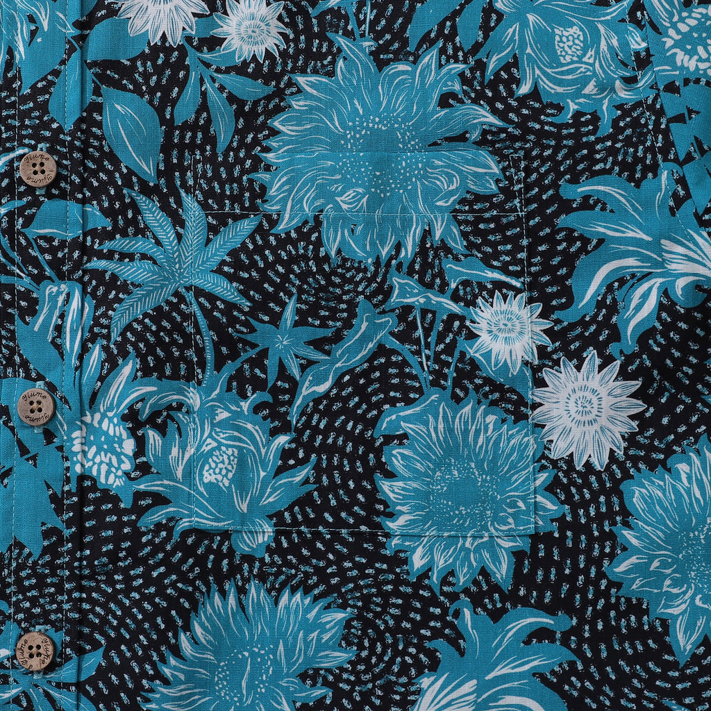 Hawaiian Shirt For Men Sunflower Sea Button-down Shirt Short Sleeve 100% Cotton Shirt By Sherry