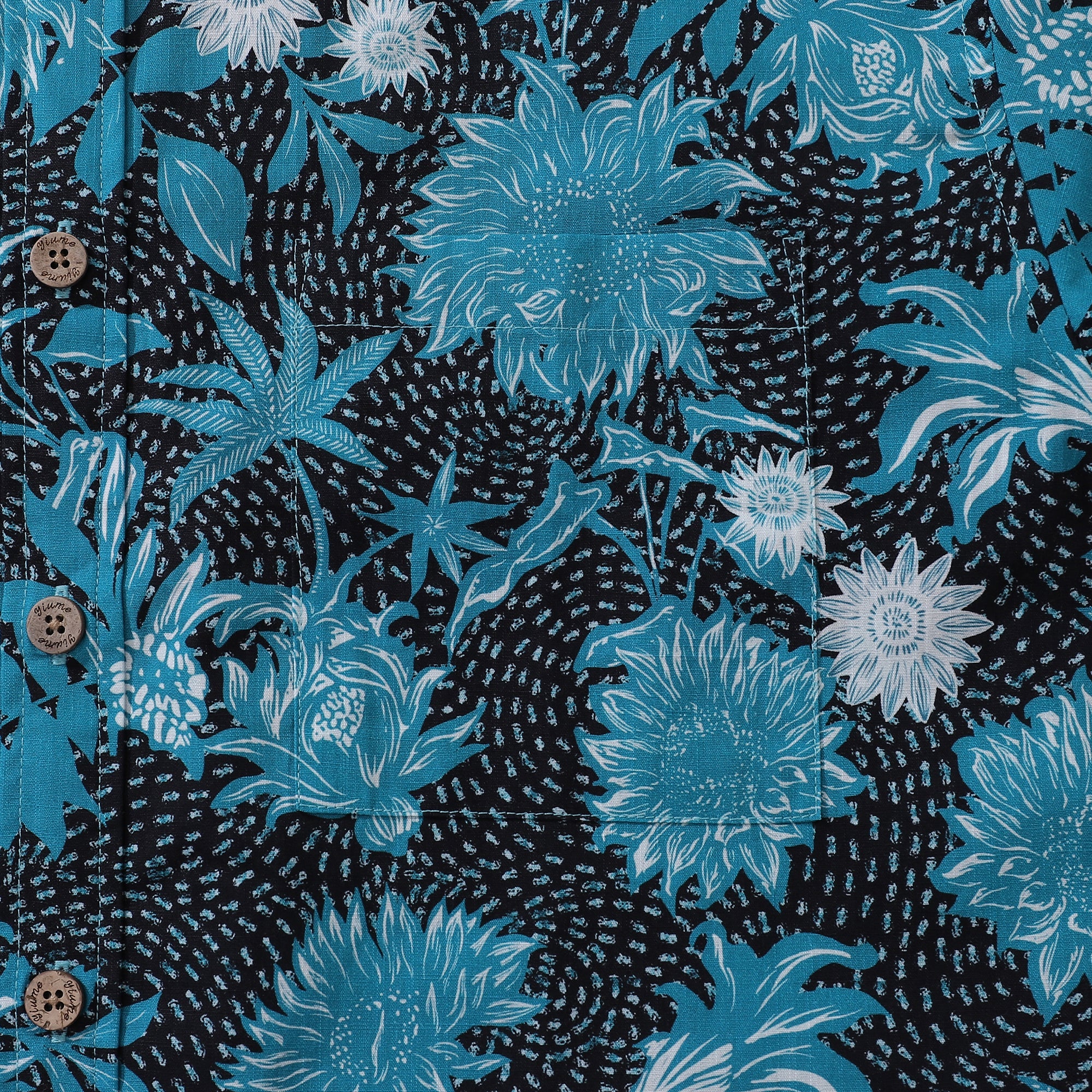 Hawaiian Shirt For Men Sunflower Sea Button-down Shirt Short Sleeve 100% Cotton Shirt By Sherry