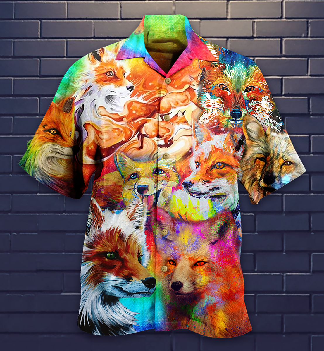 Fox Beautiful Painting Style - Hawaiian Shirt
