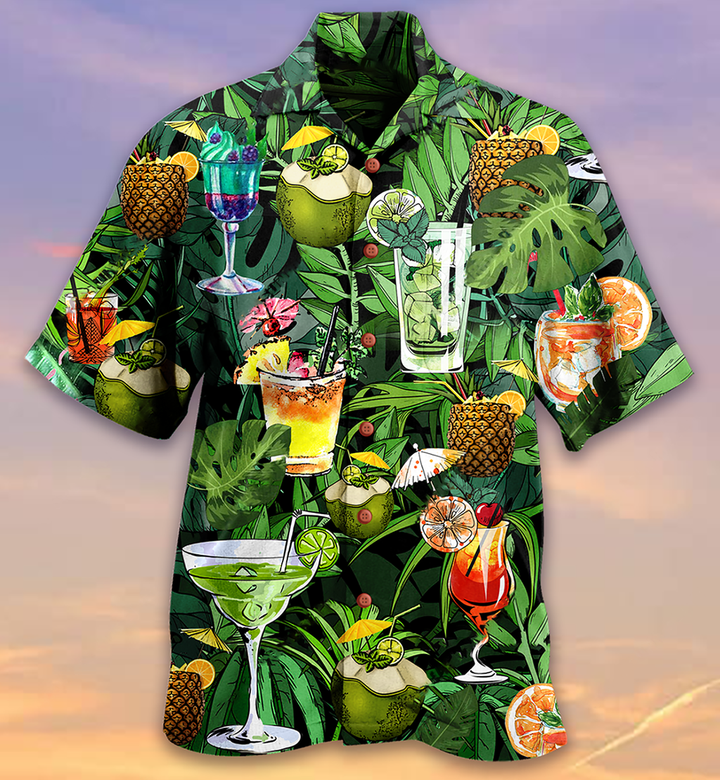 Cocktail And Fruit Hello Summer - Hawaiian Shirt