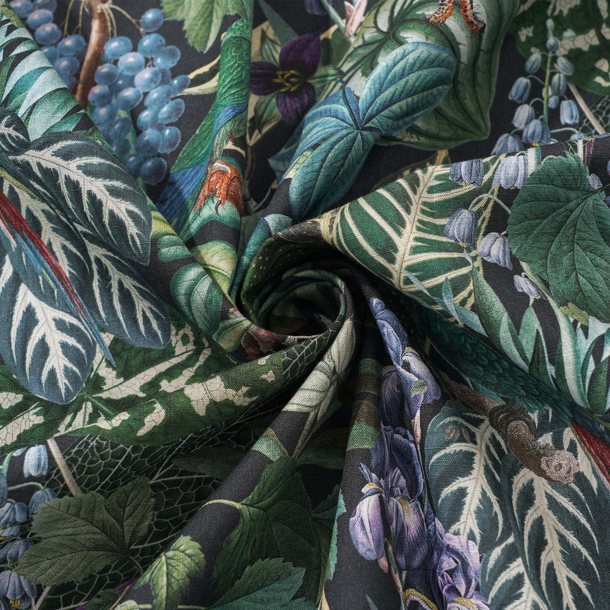 Men's Hawaiian Shirt Short Sleeve Button-down 100% Cotton Green Aloha Jungle Whispers By Cigar