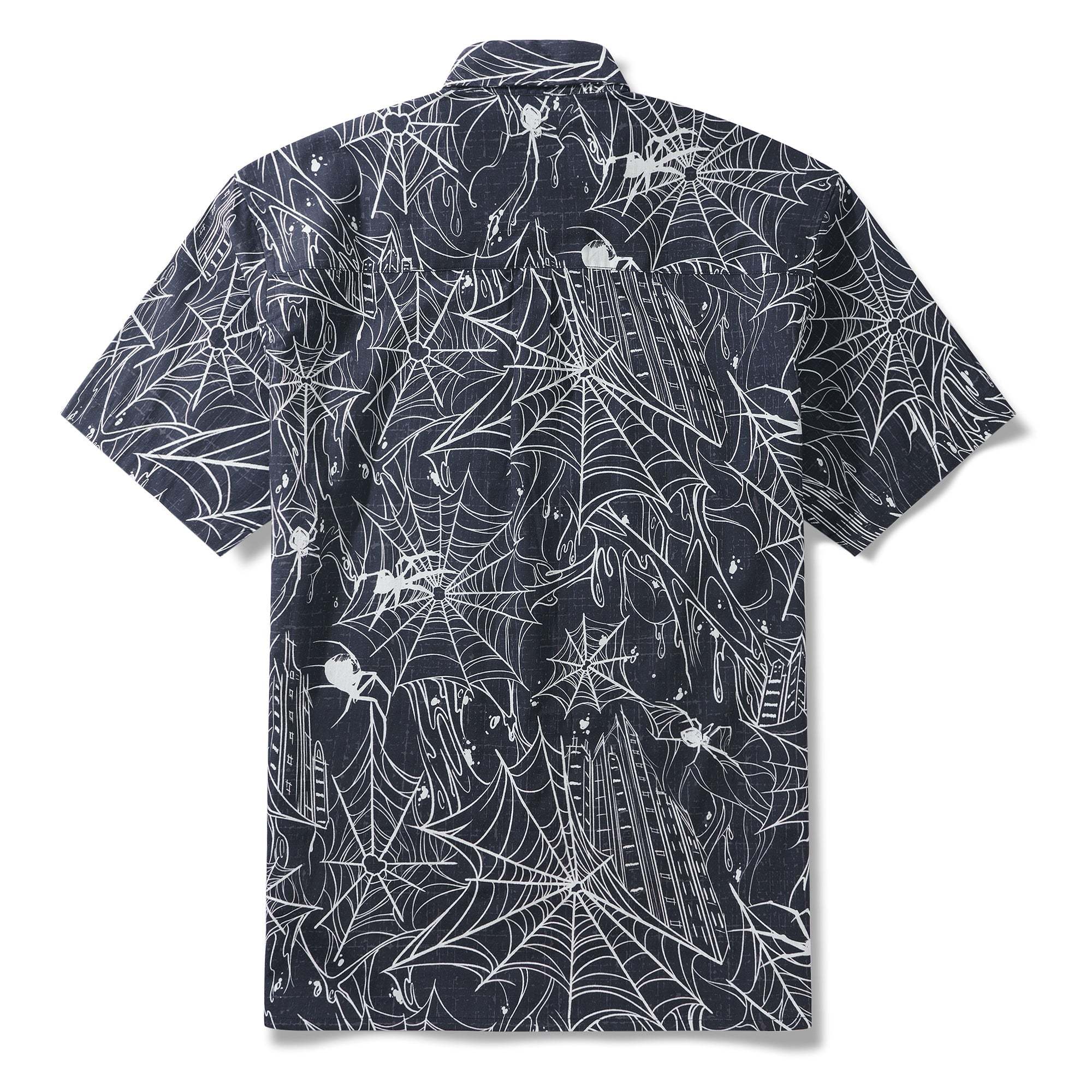 Halloween Gift The Hidden Hunter in the City 100% Cotton Men's Short Sleeve Button-down Shirt Aloha Hawaiian By Sun