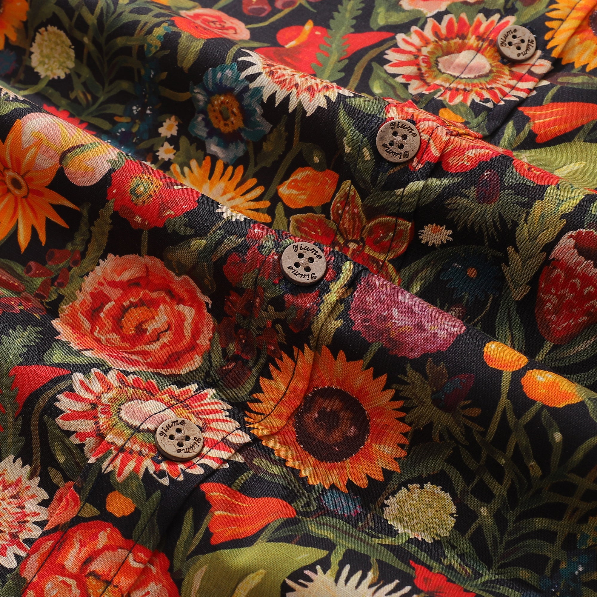 1930s Vintage Hawaiian Shirt For Men Flowers Shirt Button-down Short Sleeve 100% Cotton Shirt By Sherry