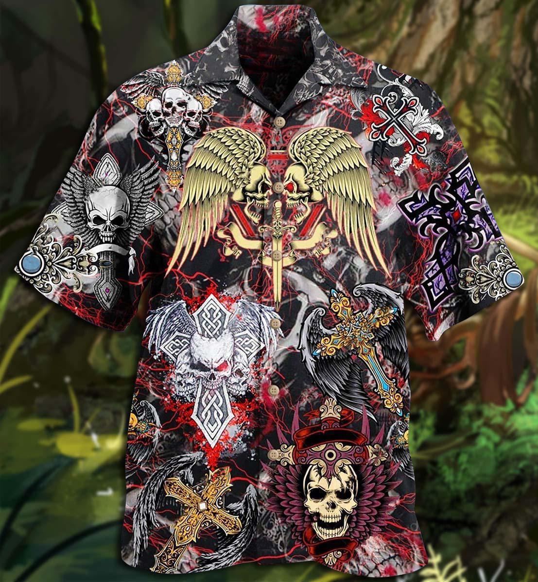 Skull Loves Key Cool - Hawaiian Shirt