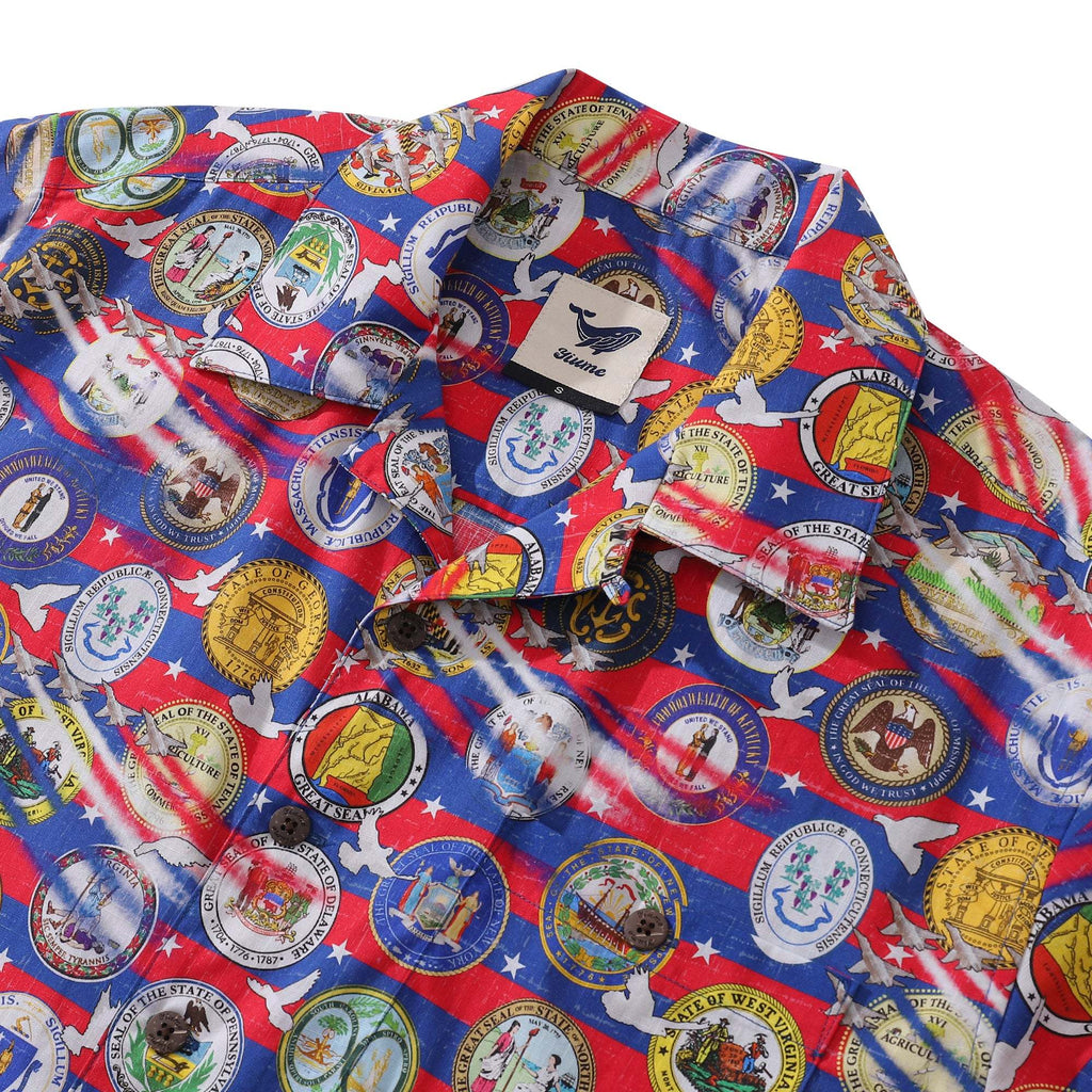 Hawaiian Shirt For Men United Dreams Shirt Camp Collar 100% Cotton By Sun