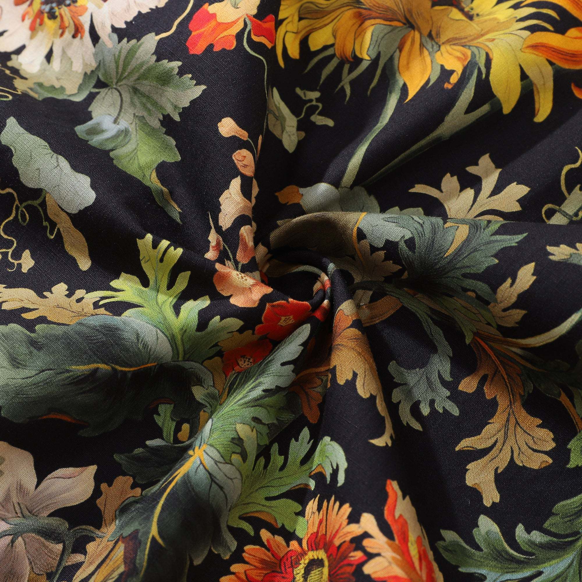 100% Cotton Hawaiian Shirt For Men Romantic Garden Camp Collar Shirt By Sherry