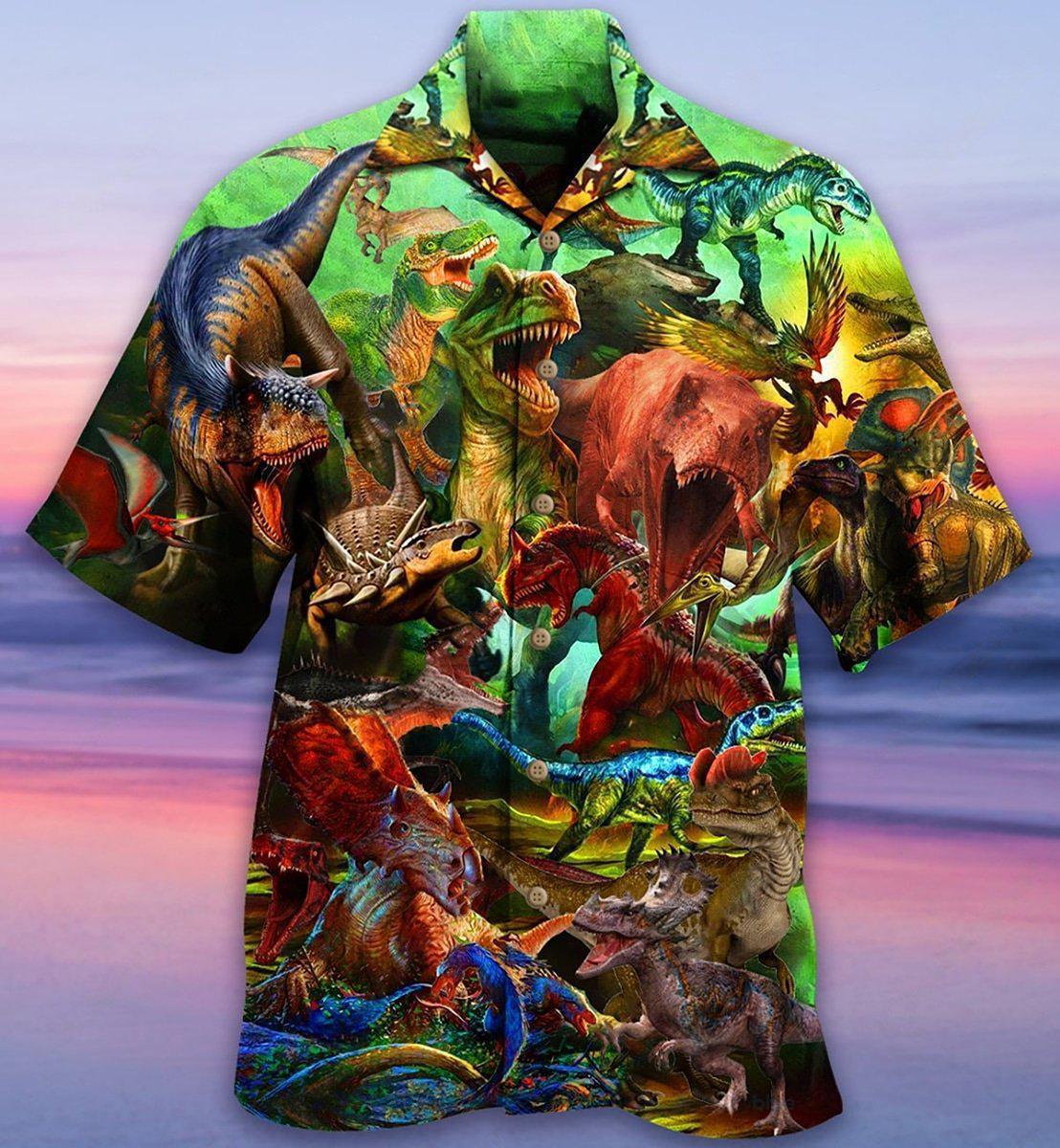 Dinosaur Strong War Life - Hawaiian Shirt