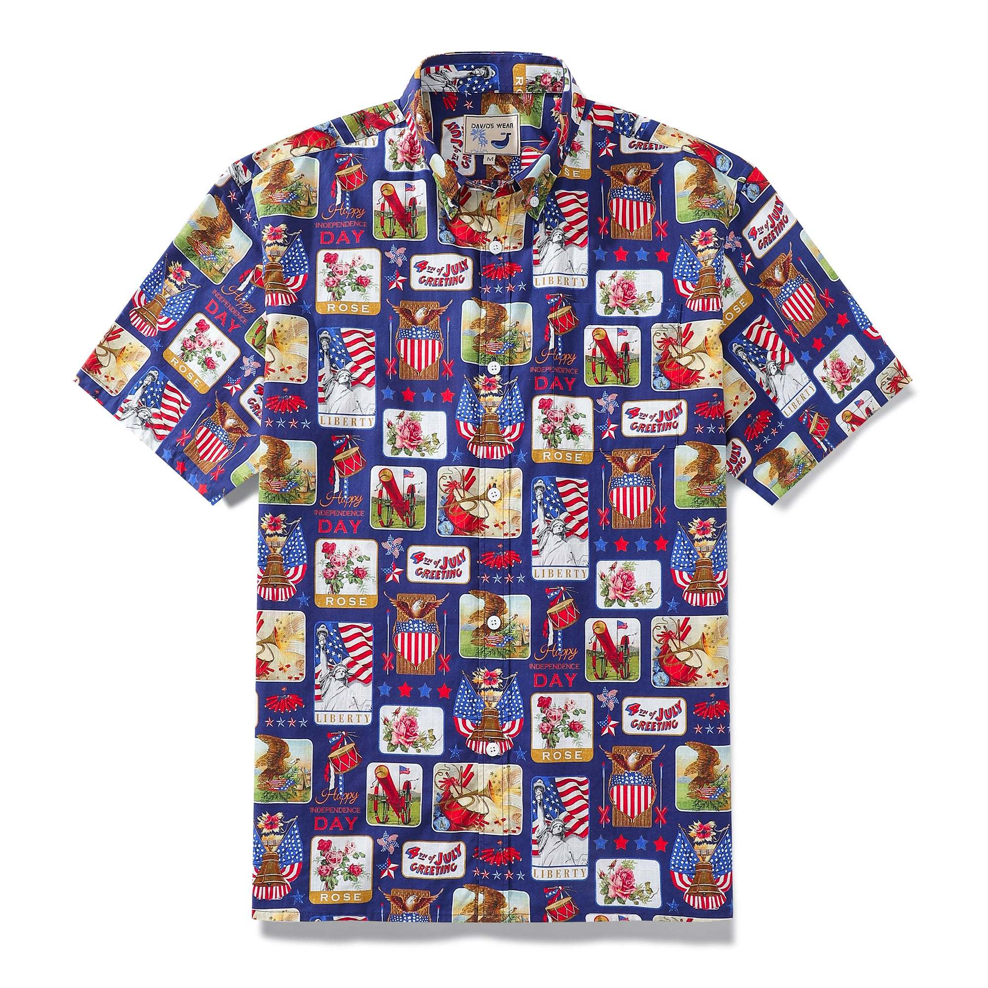 Hawaiian Shirts For Men Independence Day Shirt Short Sleeve By Amy