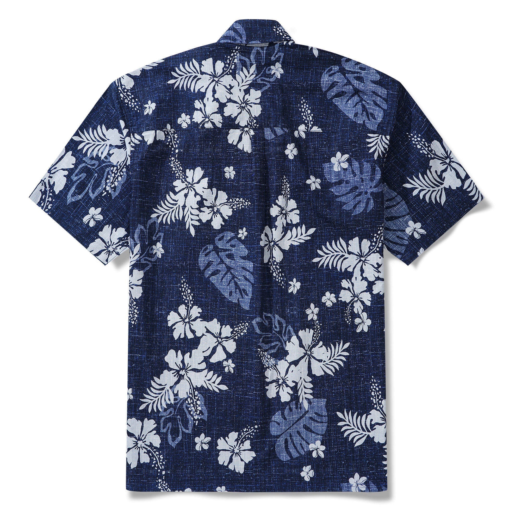 Yiume Tropical Hawaiian Shirt For Men Breathable Shirt Blue Short Sleeve Button-down Shirt By Huan huan