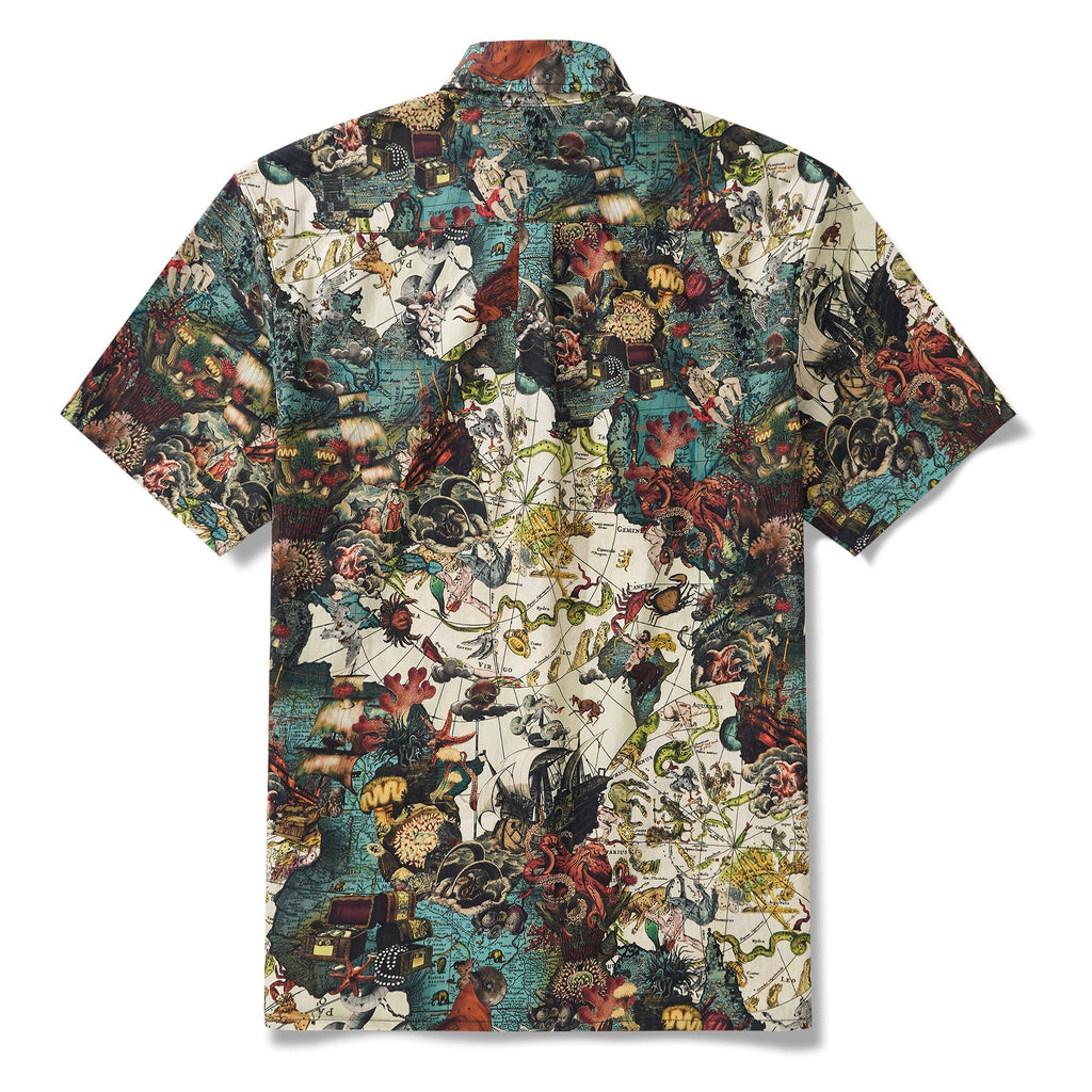 Men's Hawaiian Shirt Short Sleeve Button-down 100% Cotton Art Shirt By Huan huan
