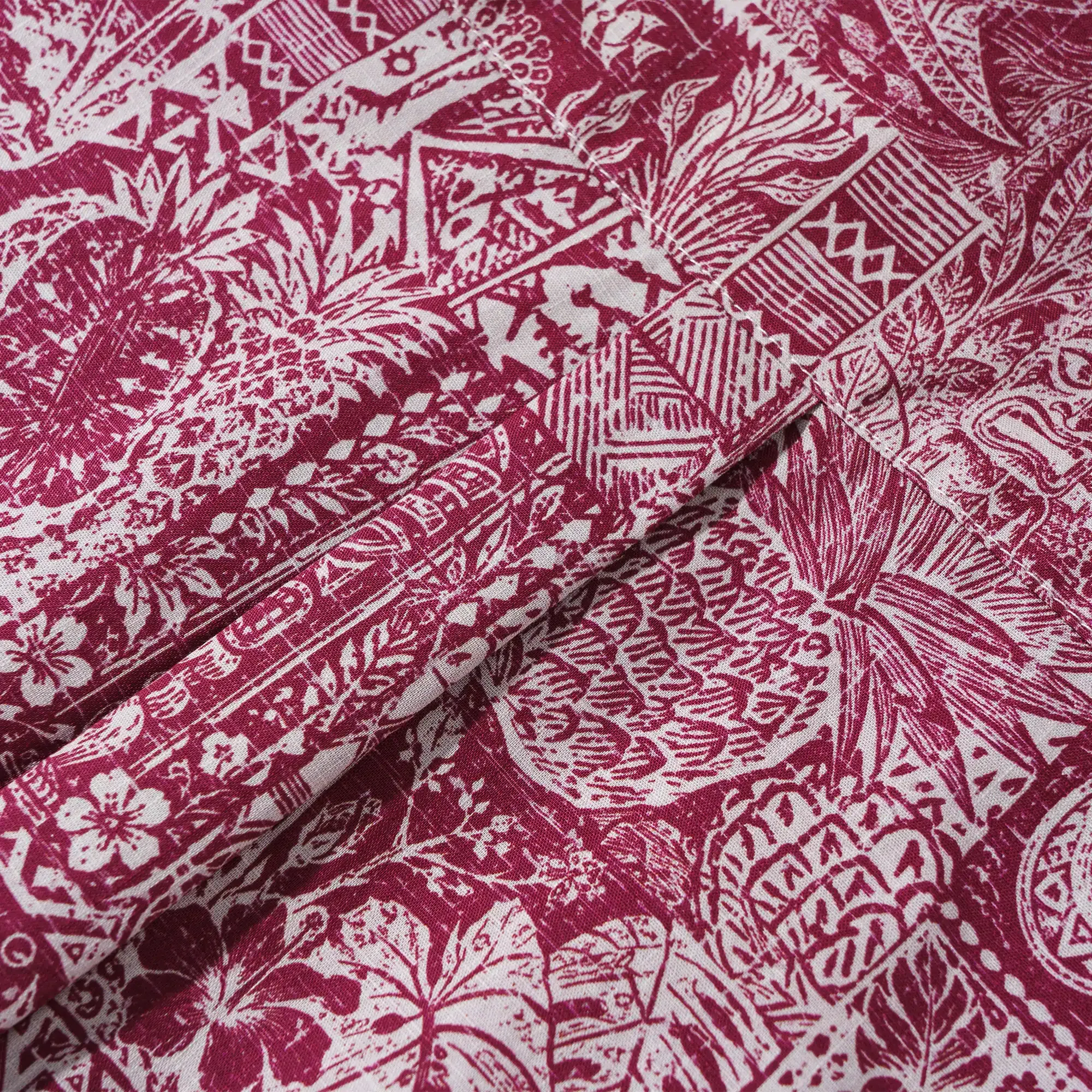 Men's Hawaiian Shirt Short Sleeve Button-down 100% Cotton Red Aloha Tiki  Isle Archive - Burgundy Red By Cigar