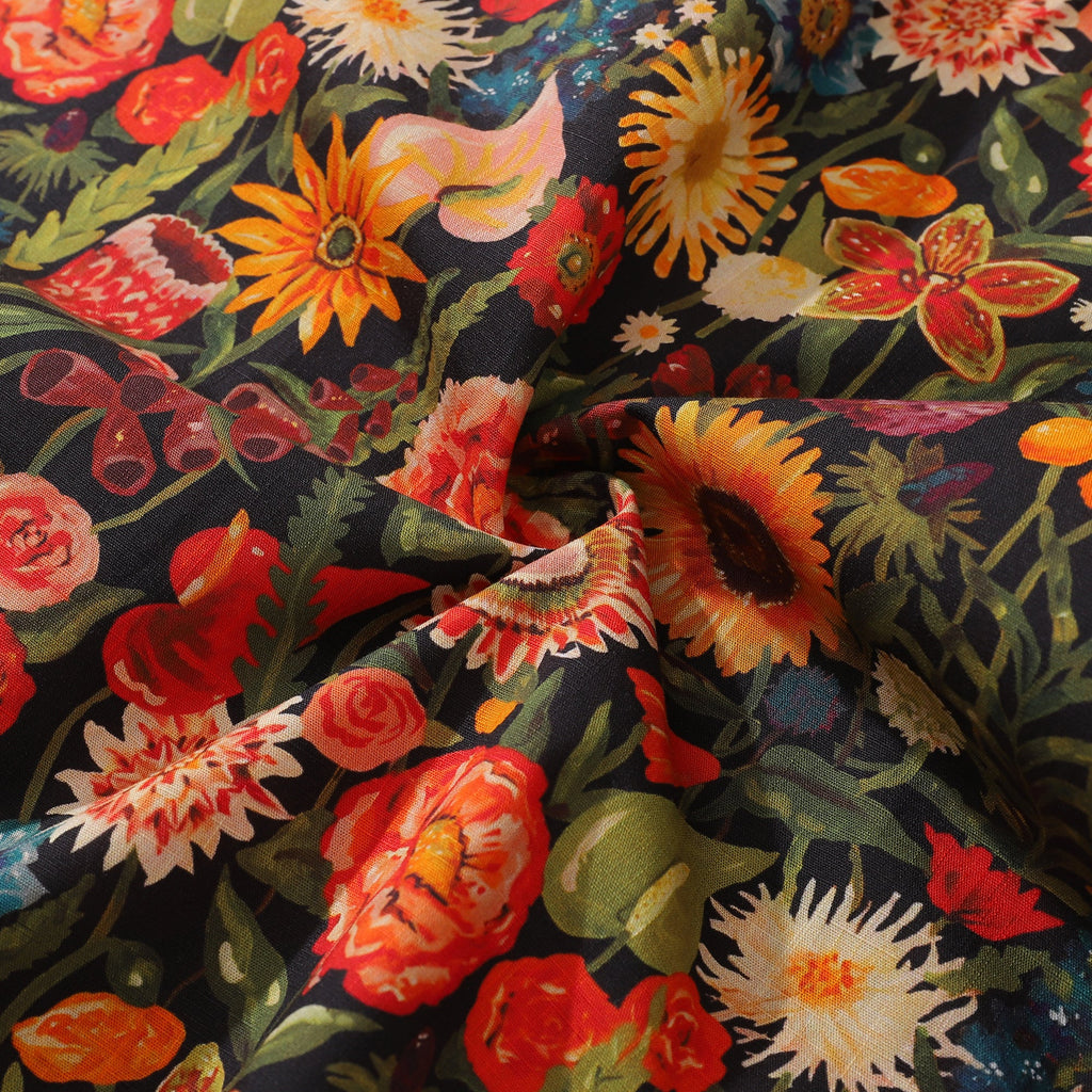 1930s Vintage Hawaiian Shirt For Men Flowers Shirt Button-down Short Sleeve 100% Cotton Shirt By Sherry