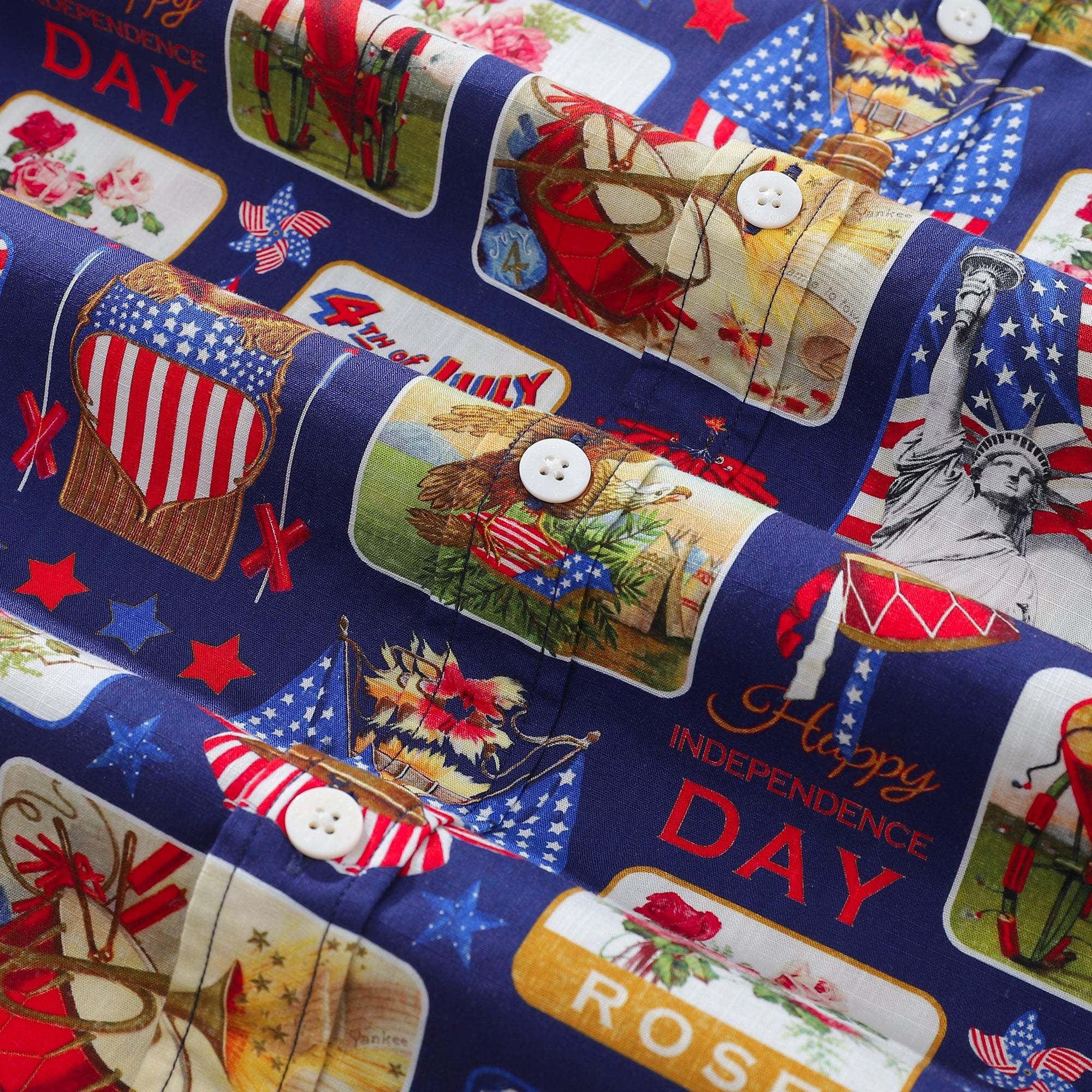 Hawaiian Shirts For Men Independence Day Shirt Short Sleeve By Amy