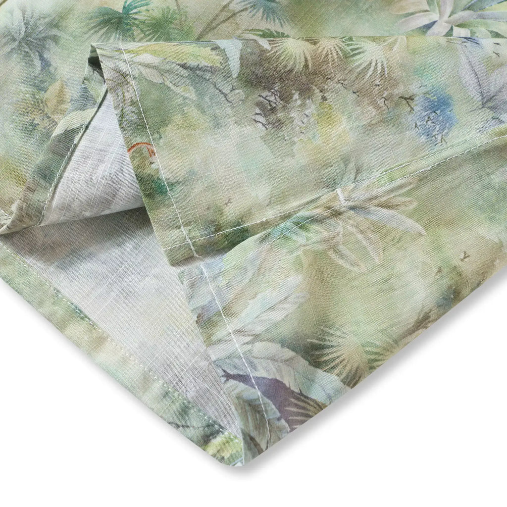 Tropical Hawaiian Shirt For Men Exotic Charm Print Cotton Button-down Short Sleeve Aloha Shirt By Sylvia