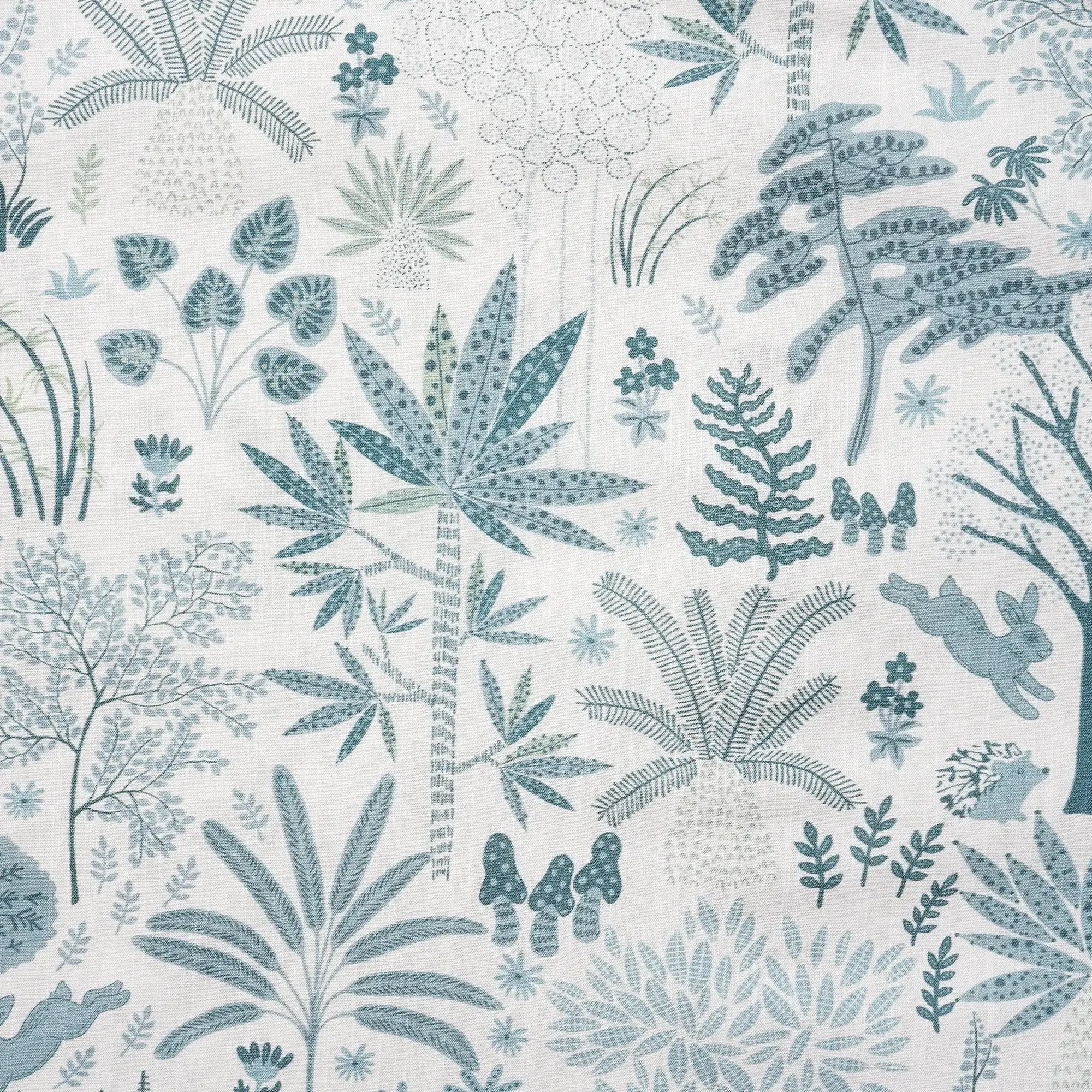 Men's Hawaiian Shirt Short Sleeve Button-down 100% Cotton Blue Aloha Whispering Forest Tales By Cigar