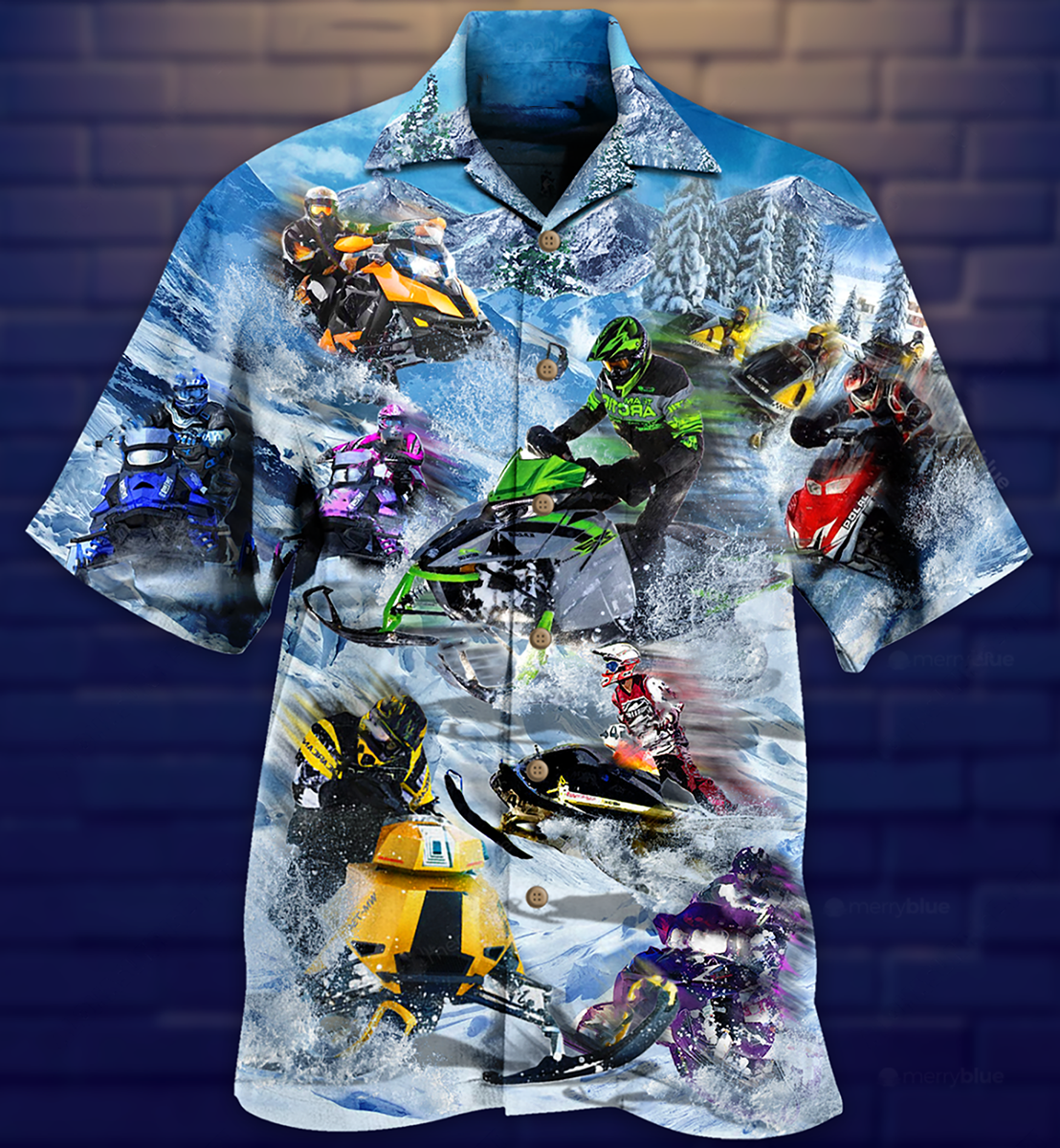 Sleigh And Snow - Hawaiian Shirt