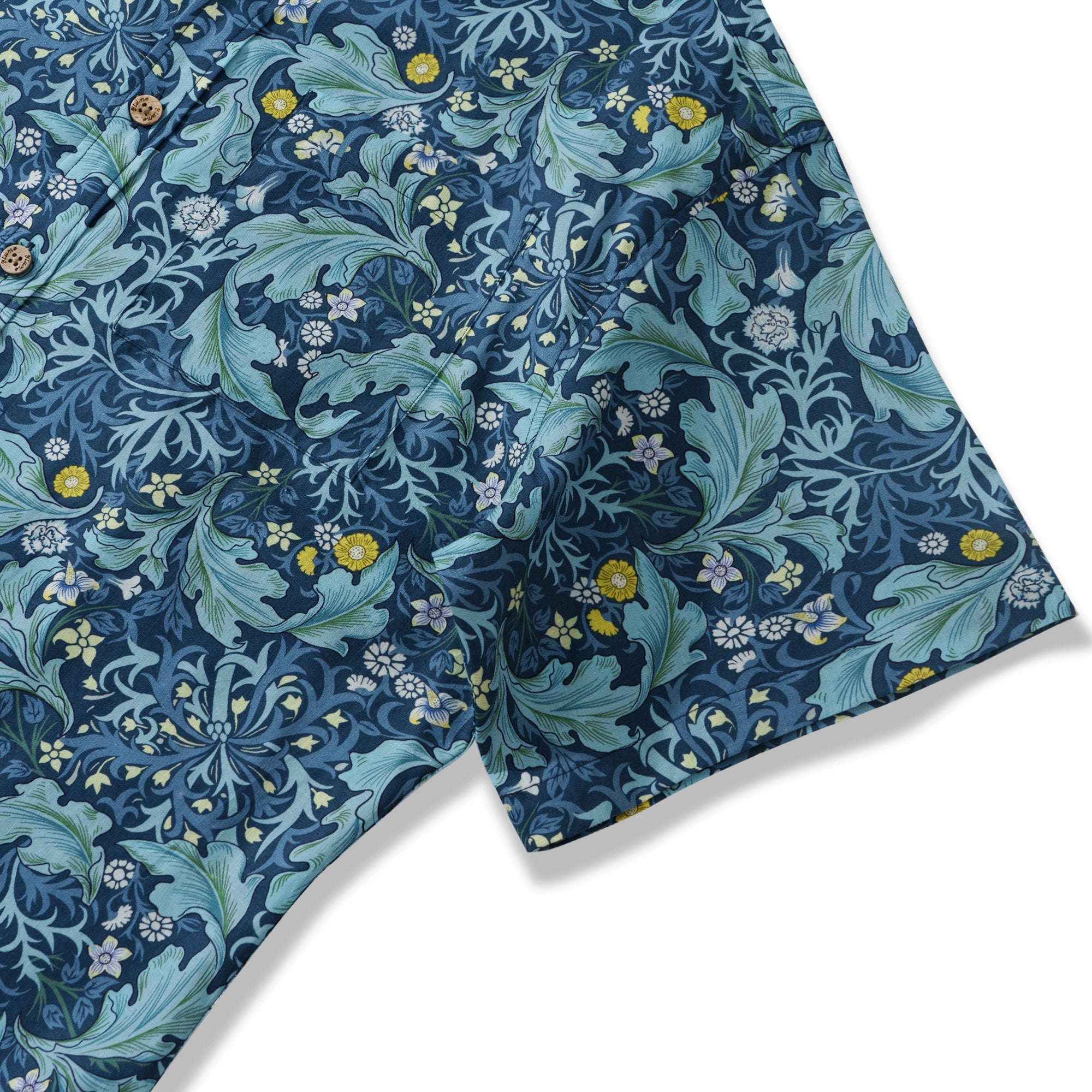 Hawaiian Shirt For Men Lush Blooms Button-down Shirt Short Sleeve 100% Cotton Aloha Shirt By Sherry