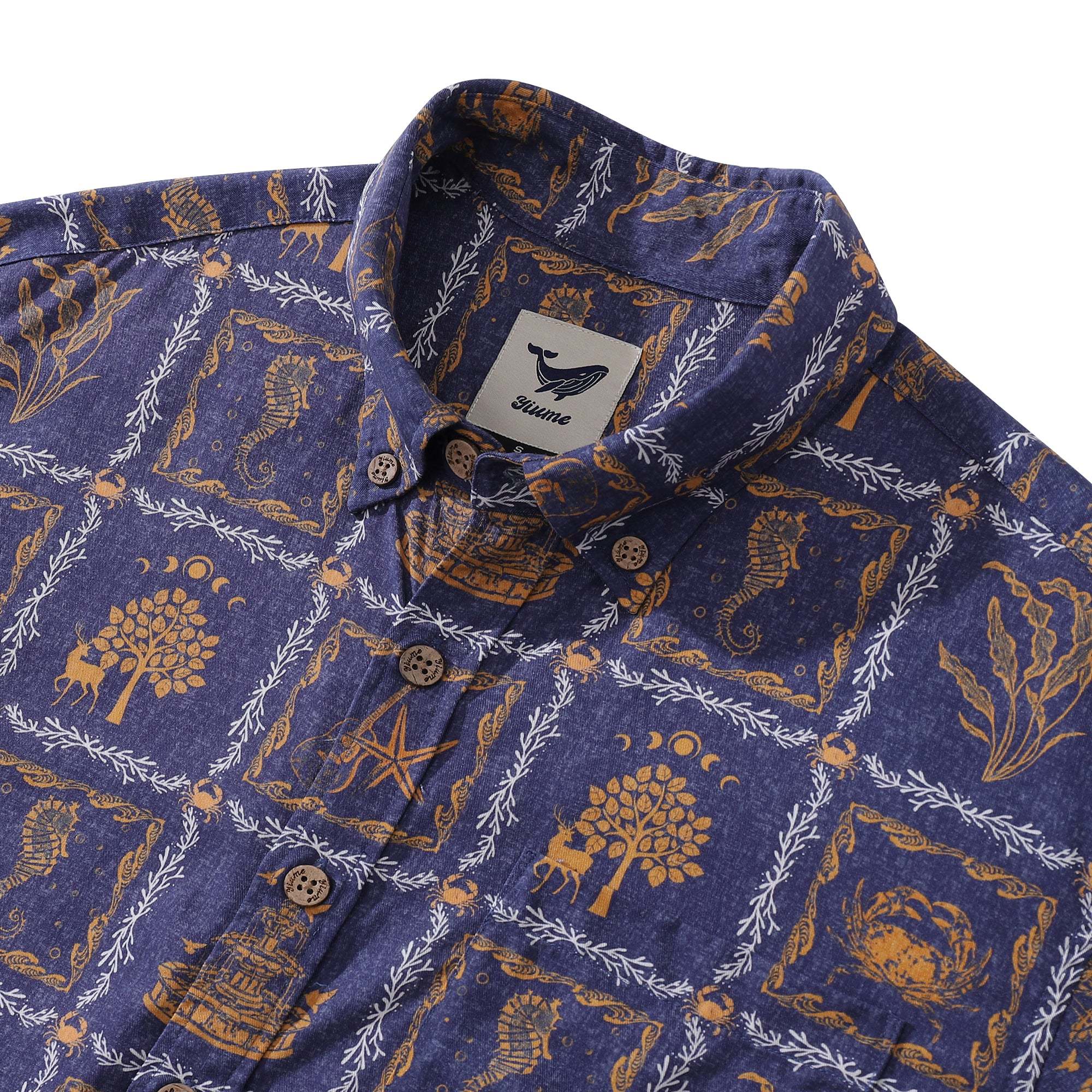Men's Hawaiian Shirt Cancer Print Tencel™ Button-down Short Sleeve Aloha Shirt The 12 Zodiac Signs By Sherry