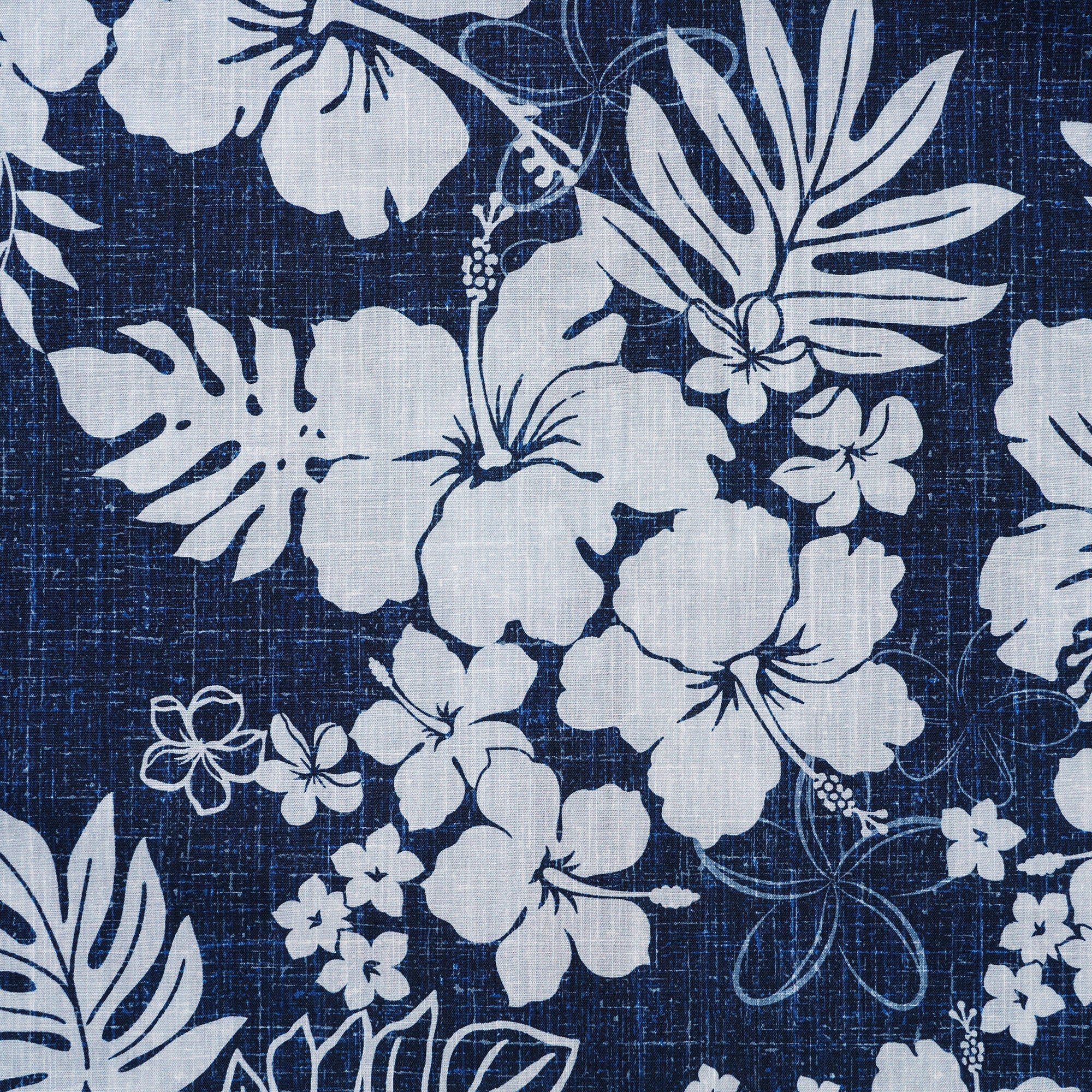 Floral Men's Hawaiian Shirt Short Sleeve Button-down 100% Cotton Blue Aloha Summer Whispers By Huan huan