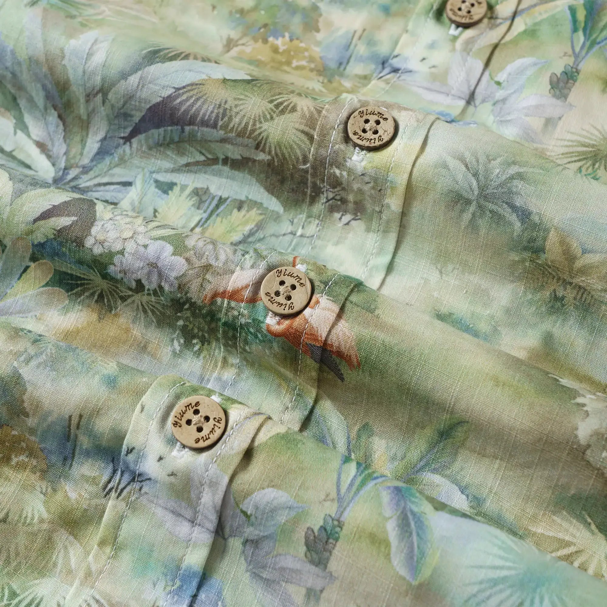 Tropical Hawaiian Shirt For Men Exotic Charm Print Cotton Button-down Short Sleeve Aloha Shirt By Sylvia
