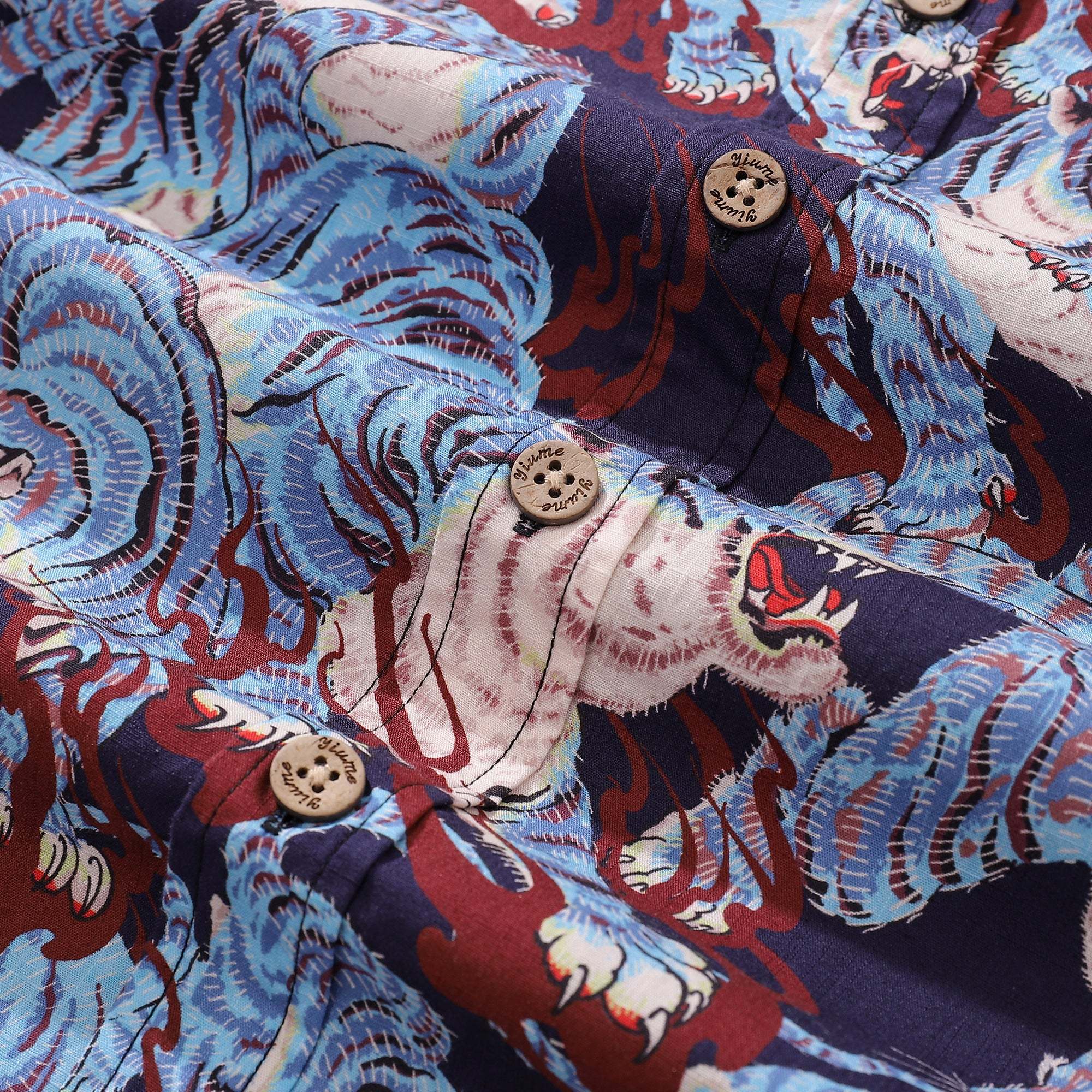 Men's Hawaiian Shirt The Staredown Print Cotton Button-down Short Sleeve Aloha Shirt By Sun