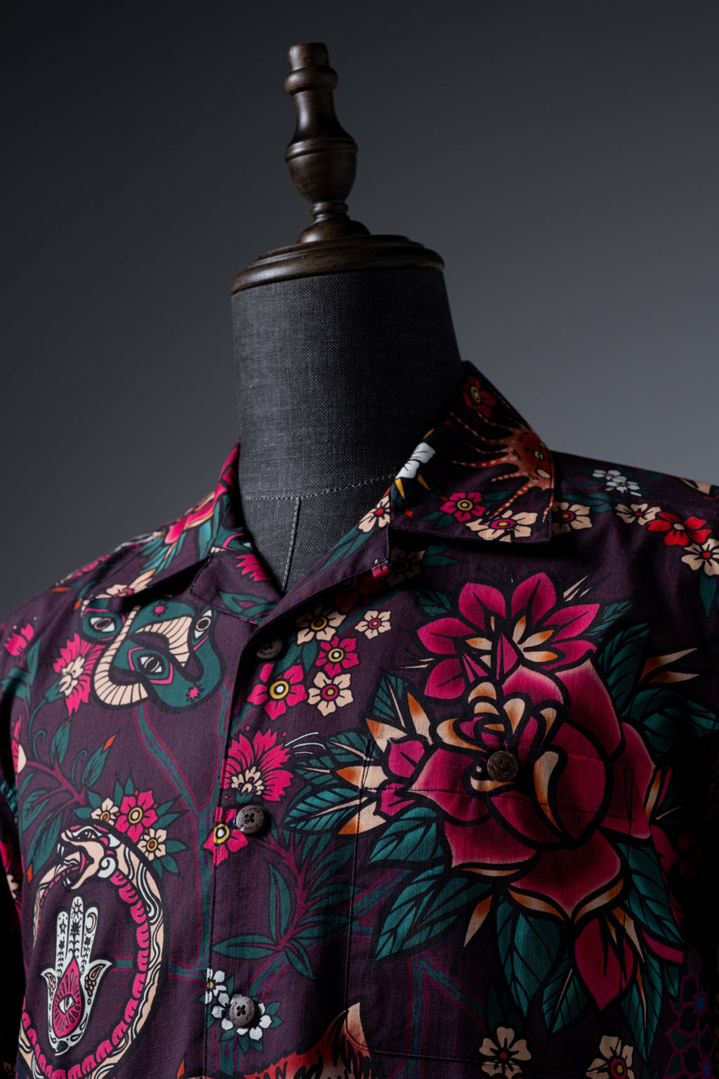 Valentine's Day Gift Hawaiian Love Shirt 100% Cotton Men's Short Sleeve Camp Collar Shirt Rose Red Aloha The Singular Affection By Sun