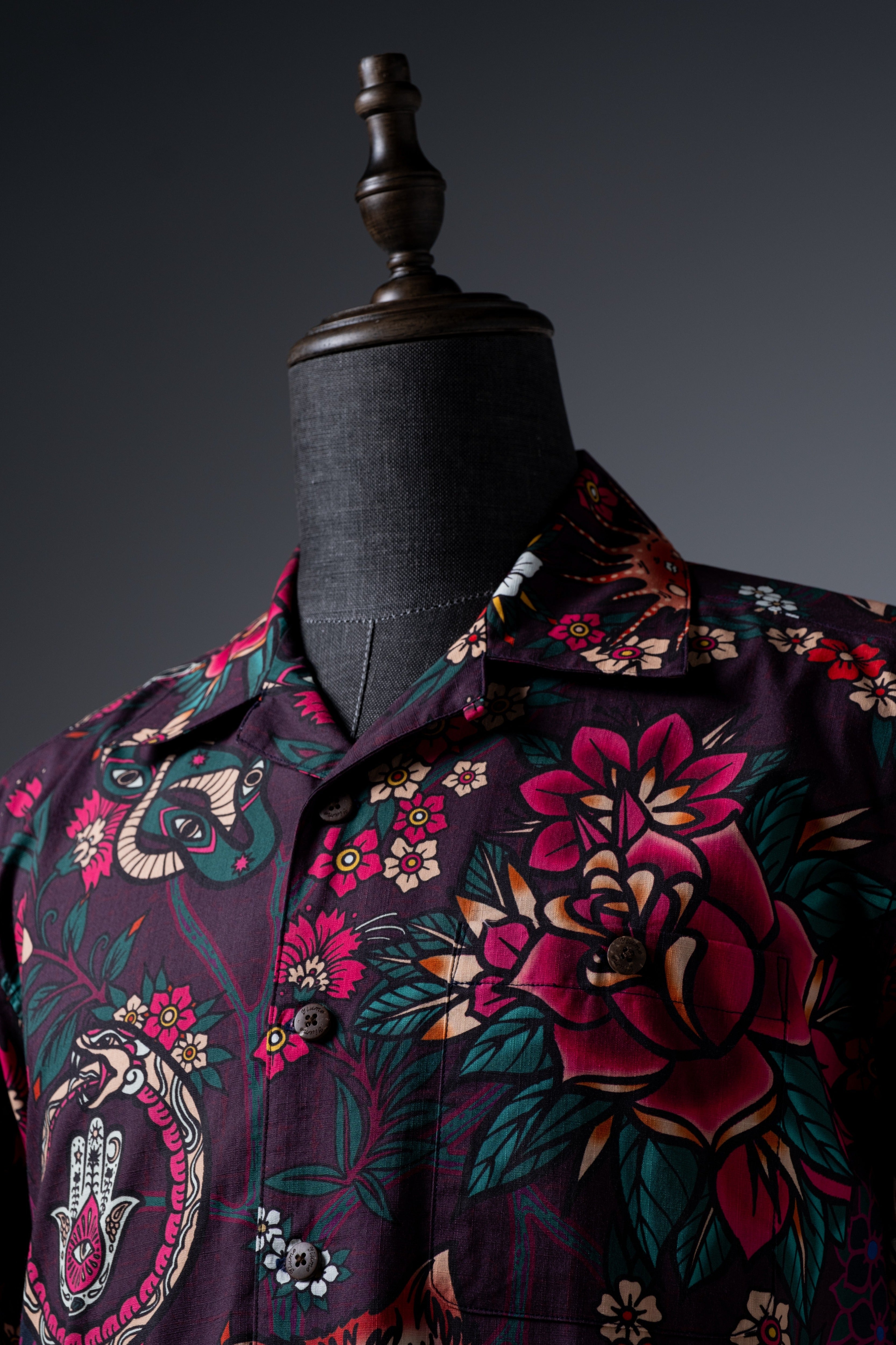 Valentine's Day Gift Hawaiian Love Shirt 100% Cotton Men's Short Sleeve Camp Collar Shirt Rose Red Aloha The Singular Affection By Sun