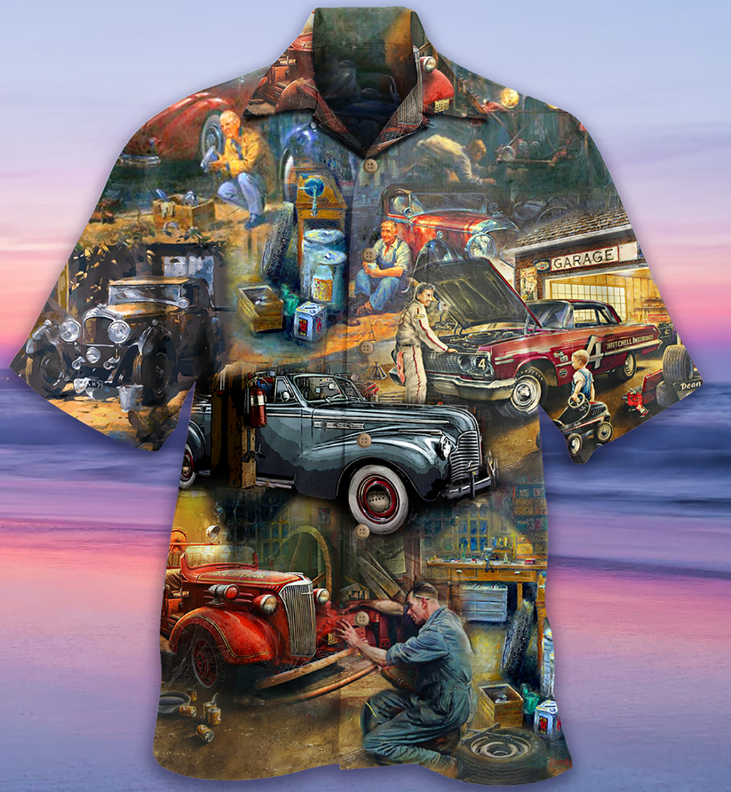 Car Fix Life Vintage - Hawaiian Shirt
