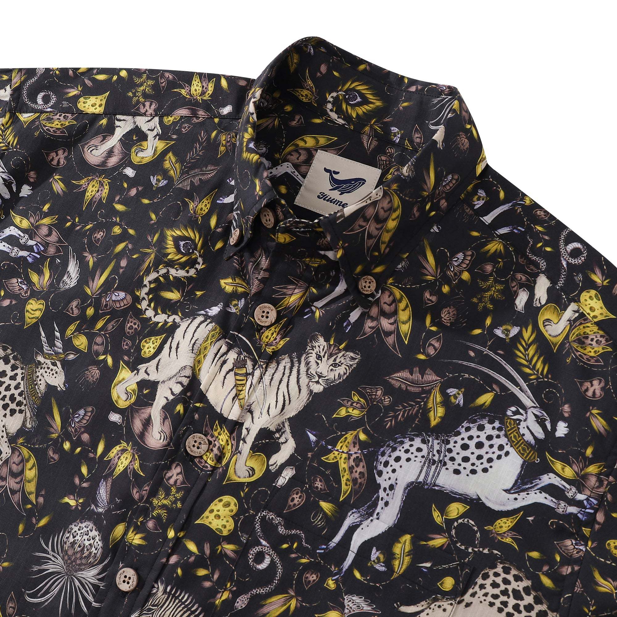Hawaiian Shirt For Men Animal World Button-down Shirt Short Sleeve 100% Cotton Shirt By Sherry
