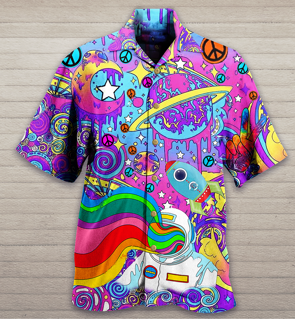 Hippie Planet Peace The Colorful Of Life - Hawaiian Shirt