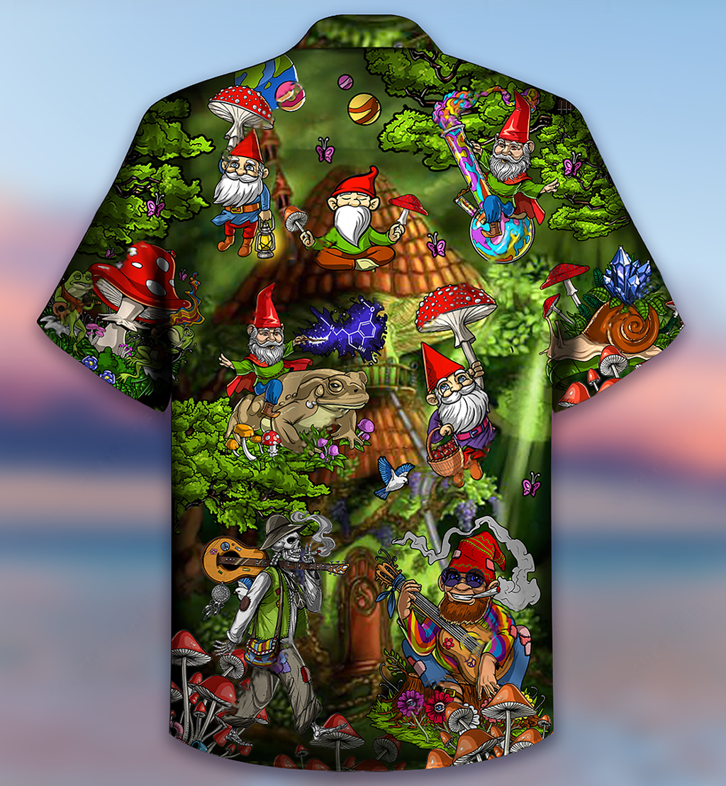 Hippie Mushroom Peace Love Life Color - Hawaiian Shirt