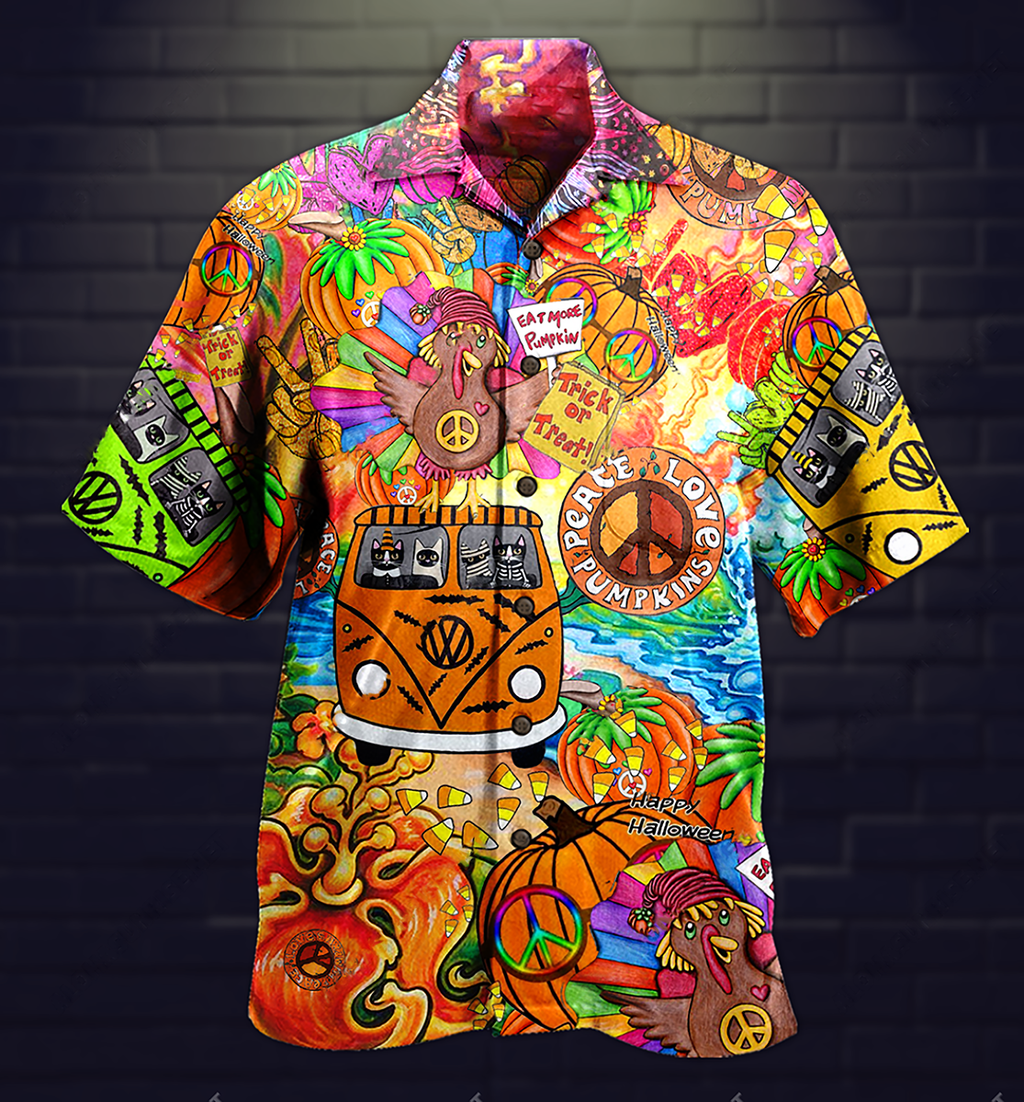 Hippie Pumpkins Mix Color  - Hawaiian Shirt
