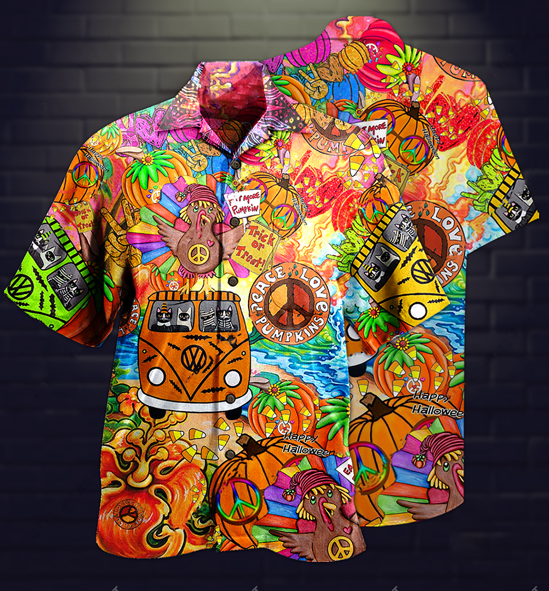 Hippie Pumpkins Mix Color  - Hawaiian Shirt
